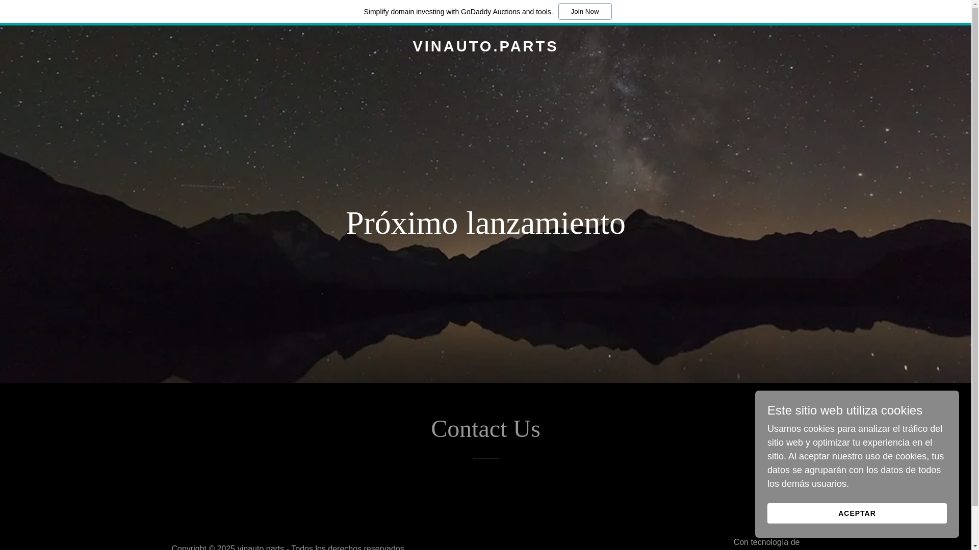 website screenshot of https://vinauto.parts/