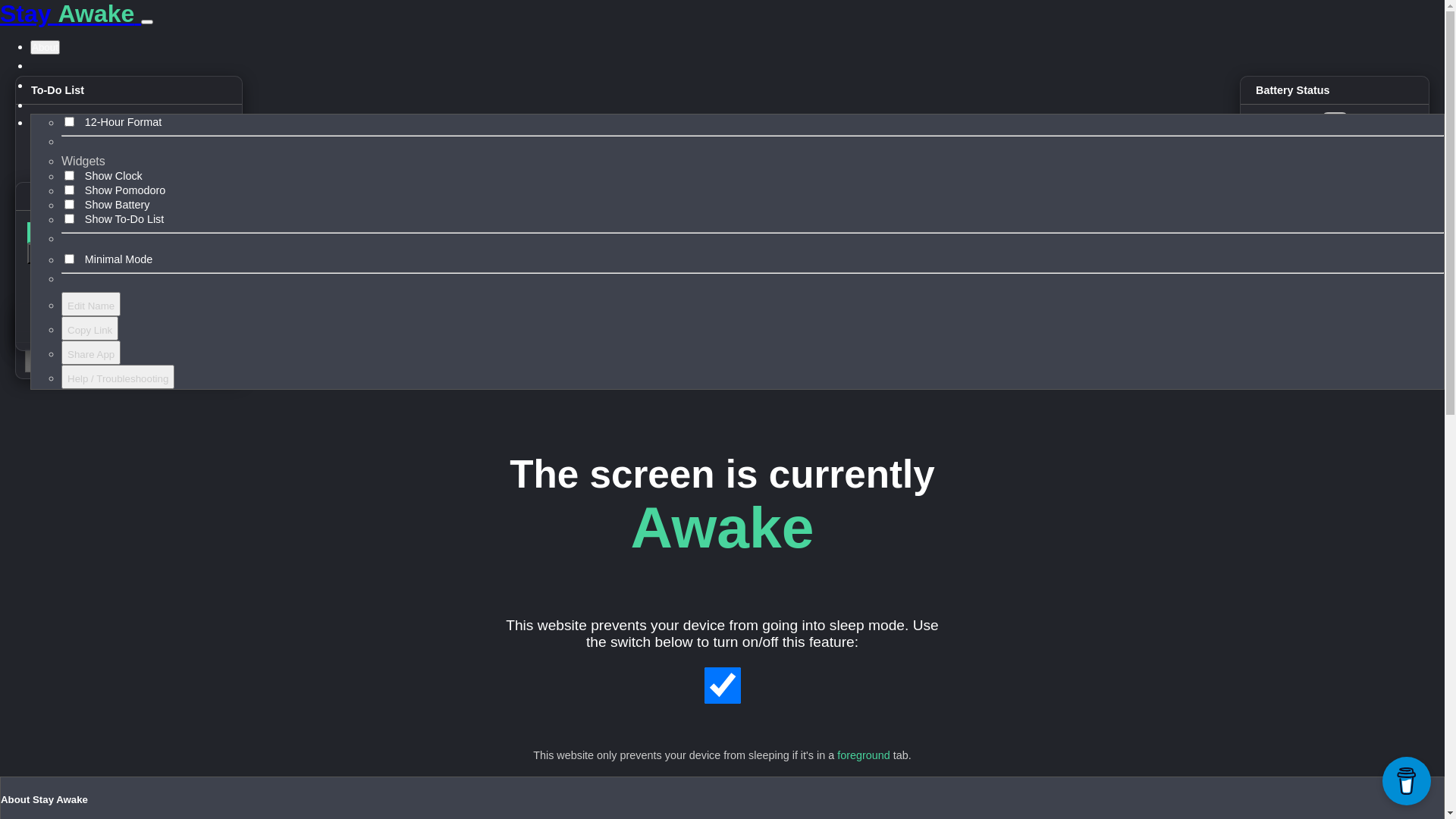 website screenshot of https://stayawake.pages.dev/