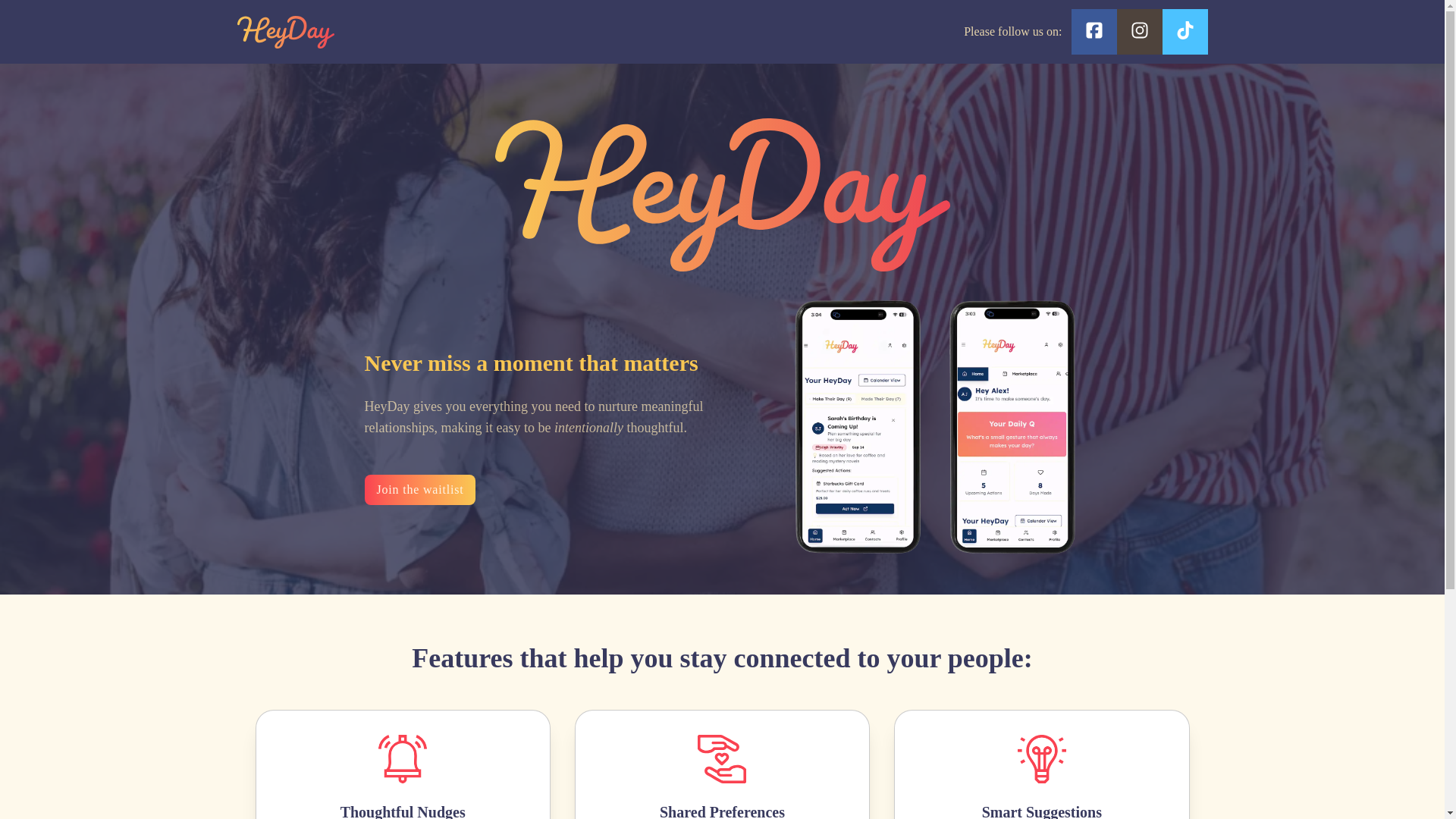 website screenshot of https://heyday-website.pages.dev/