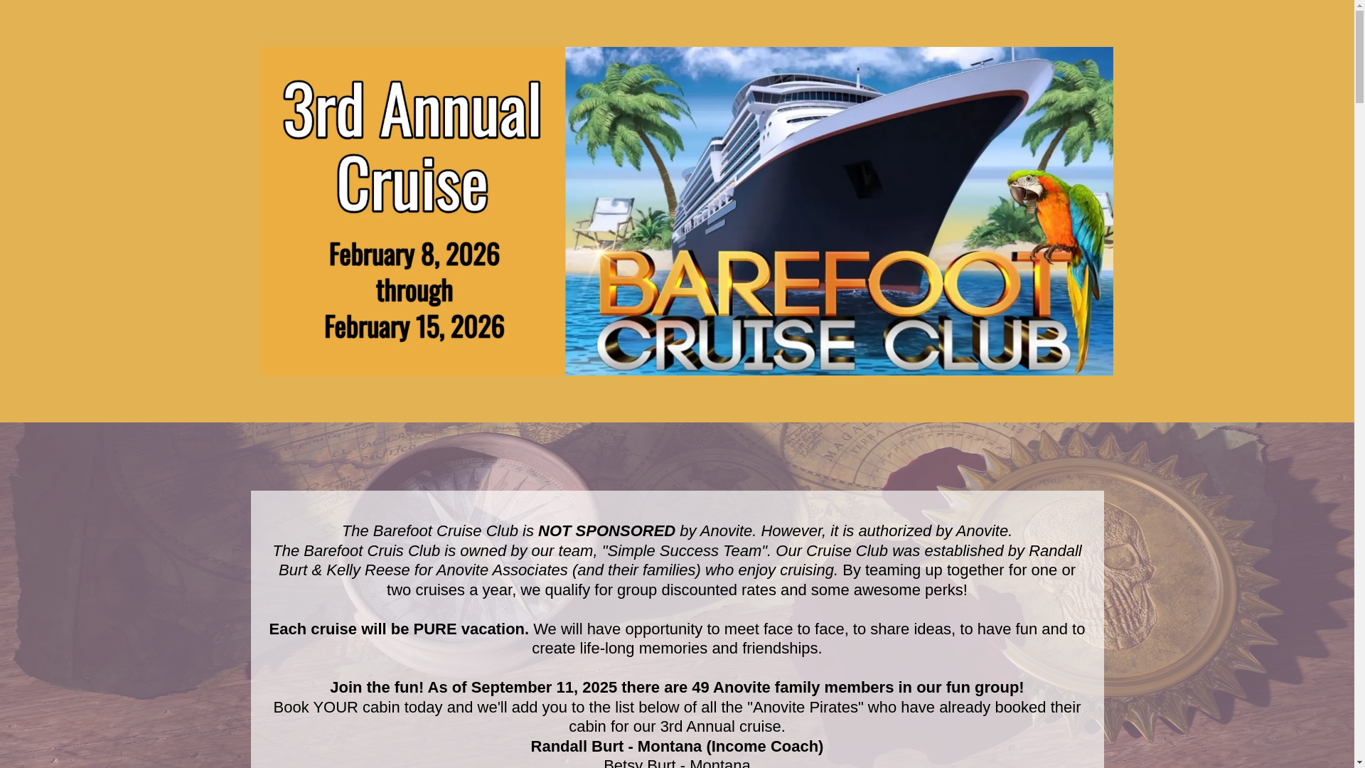 website screenshot of https://barefootcruise.club/