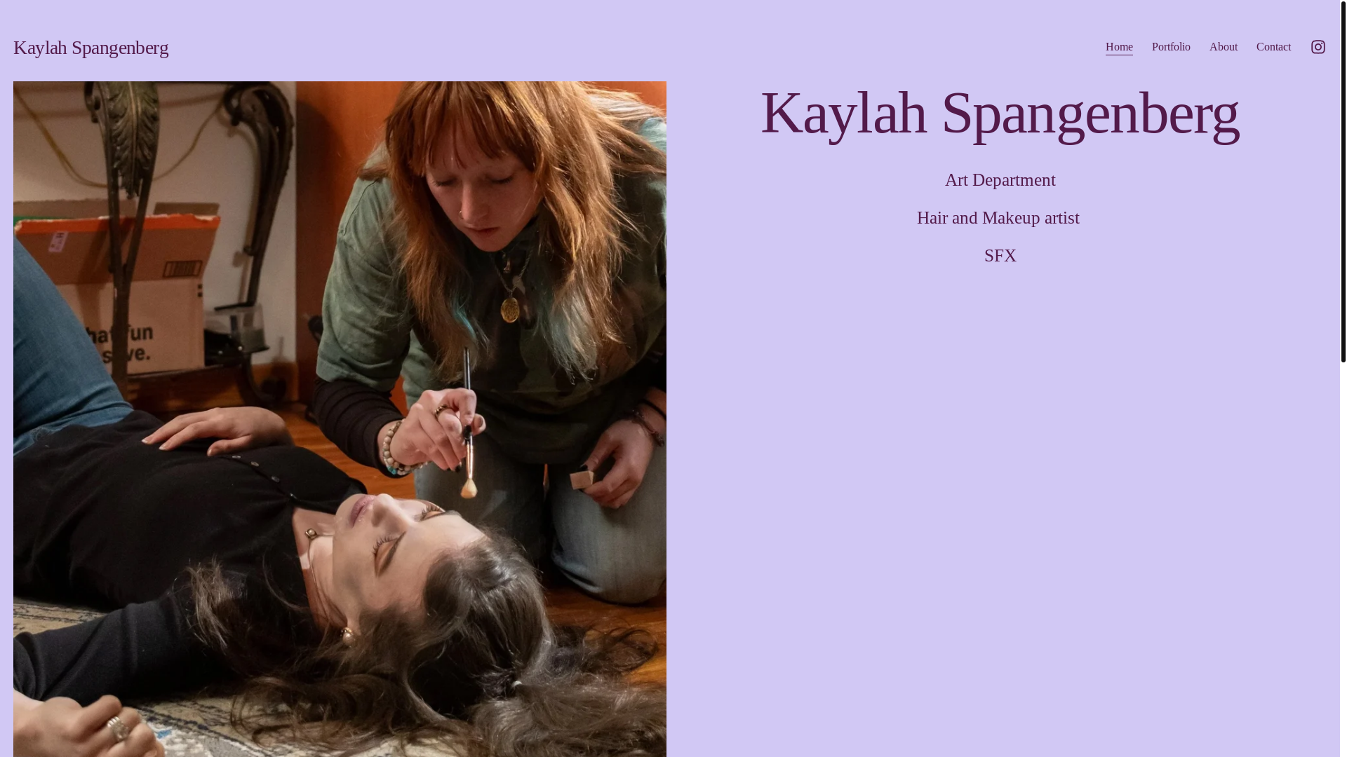 website screenshot of https://kaylahspangenberg.com/