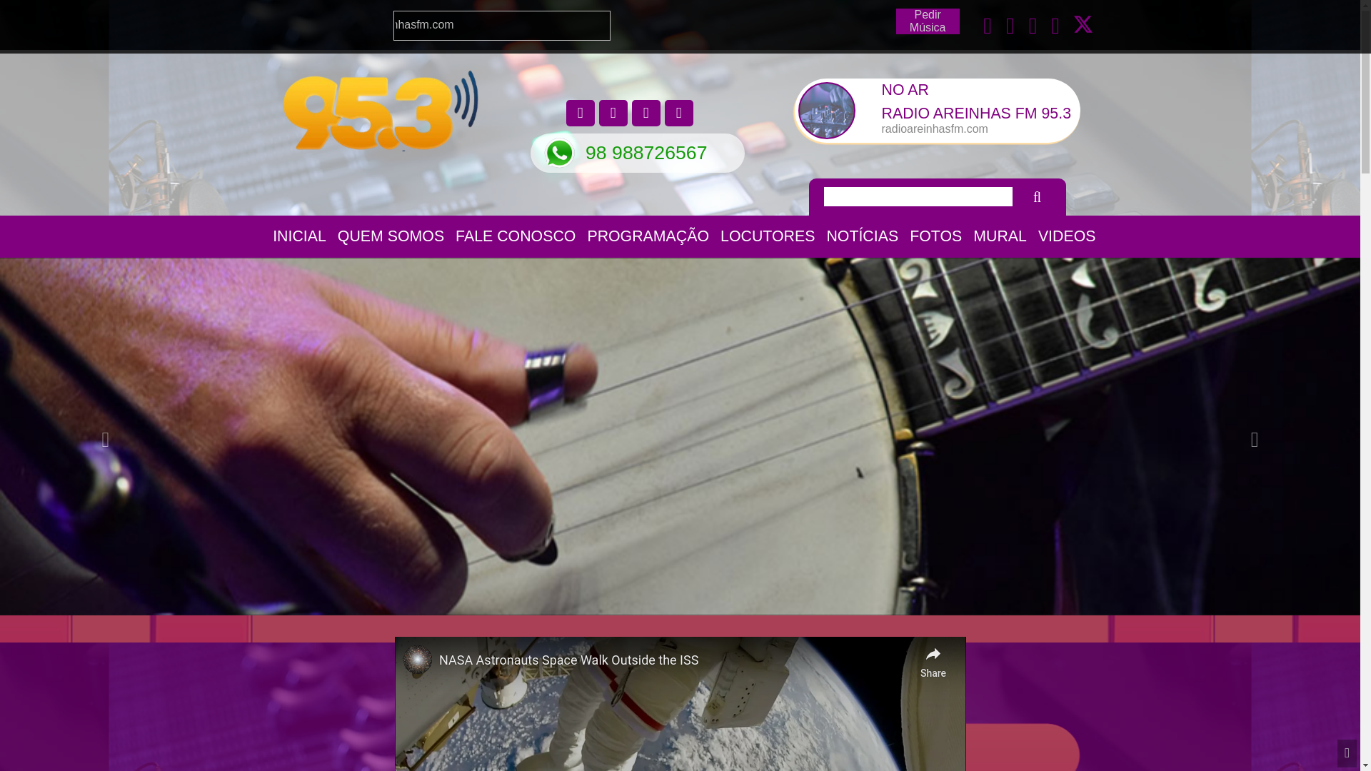 website screenshot of https://radioareinhasfm.com/