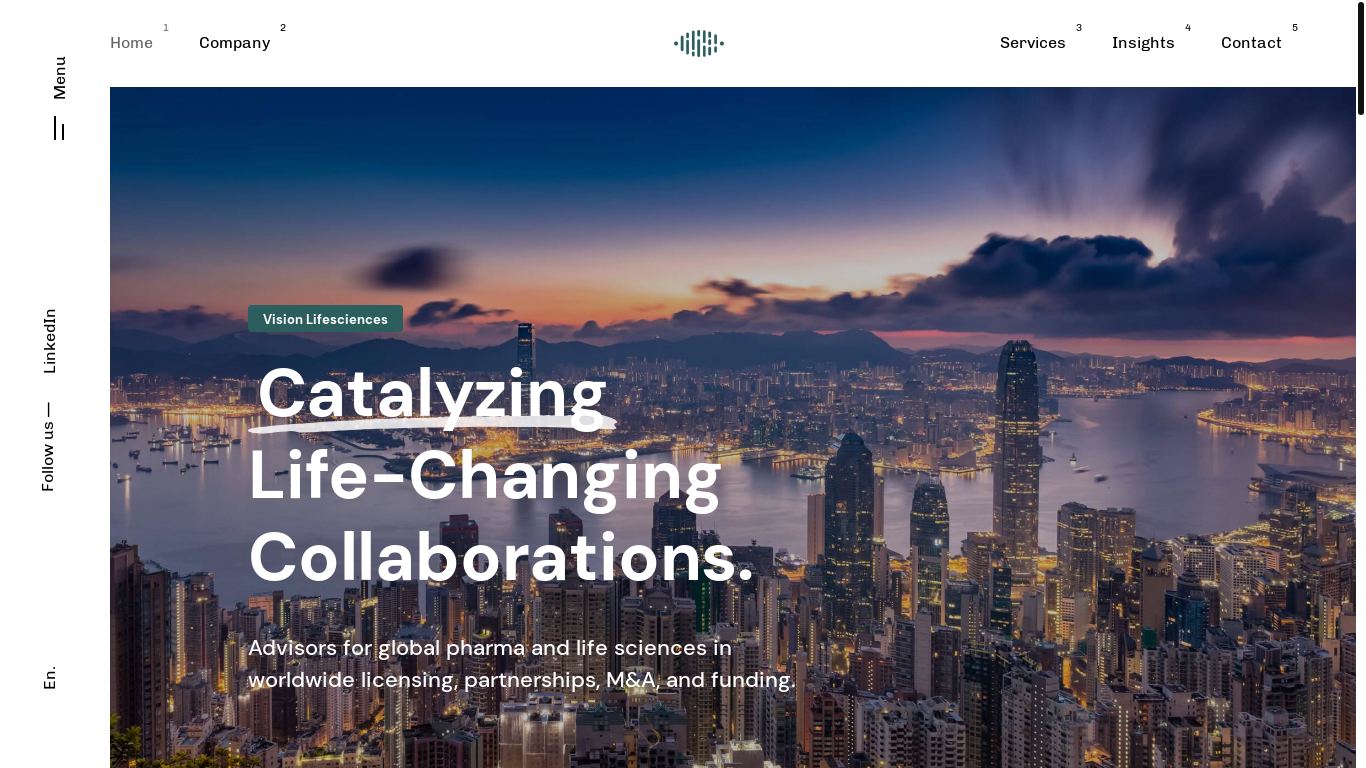website screenshot of http://ljansen@visionlifesciencesb.com/