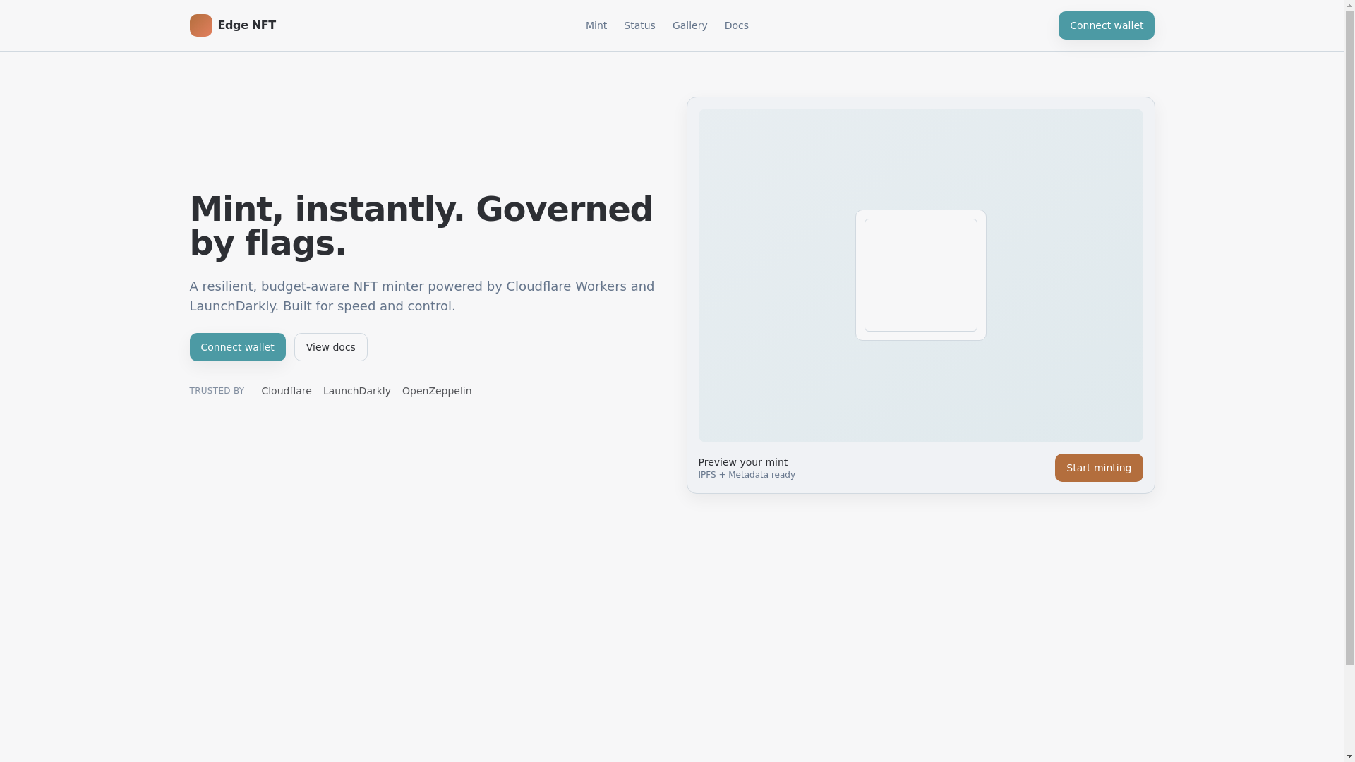 website screenshot of https://gentle-forge-frontend.pages.dev/