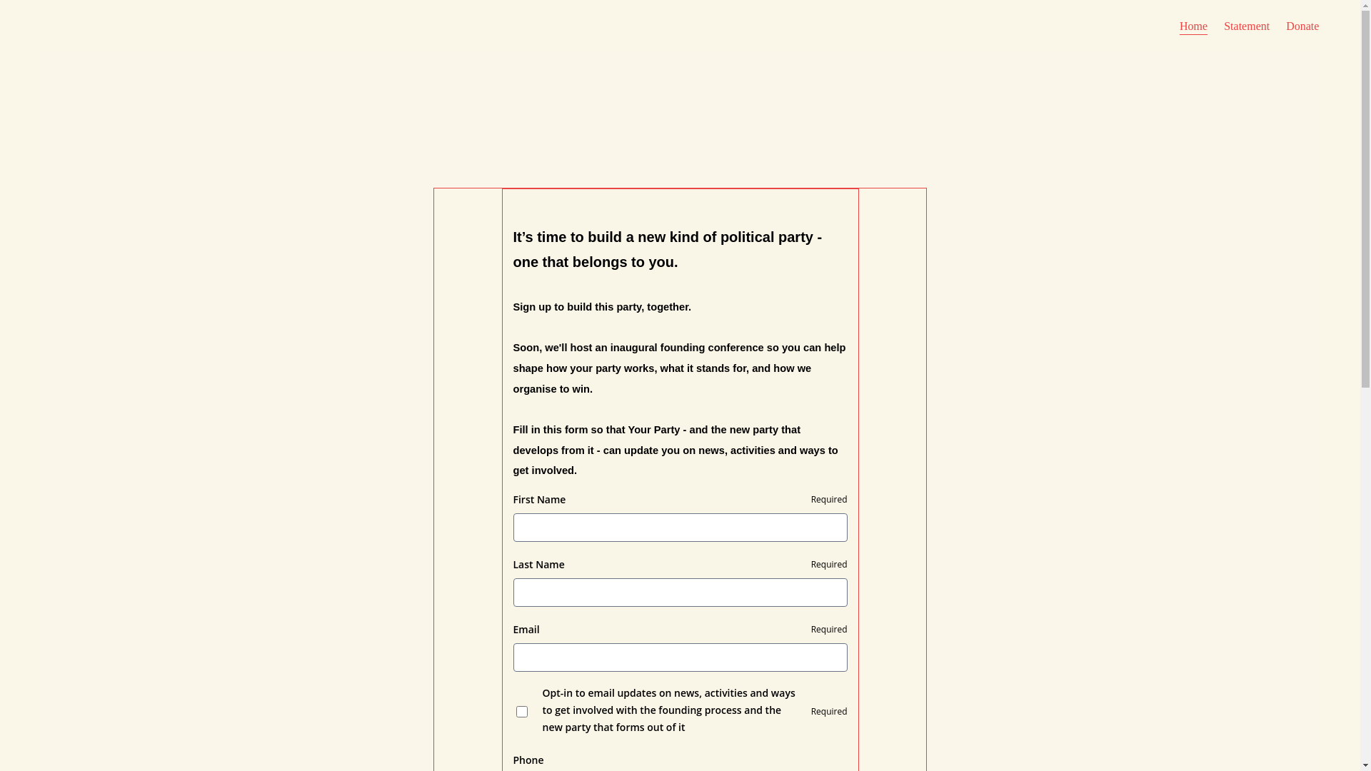 website screenshot of https://theleft.uk/
