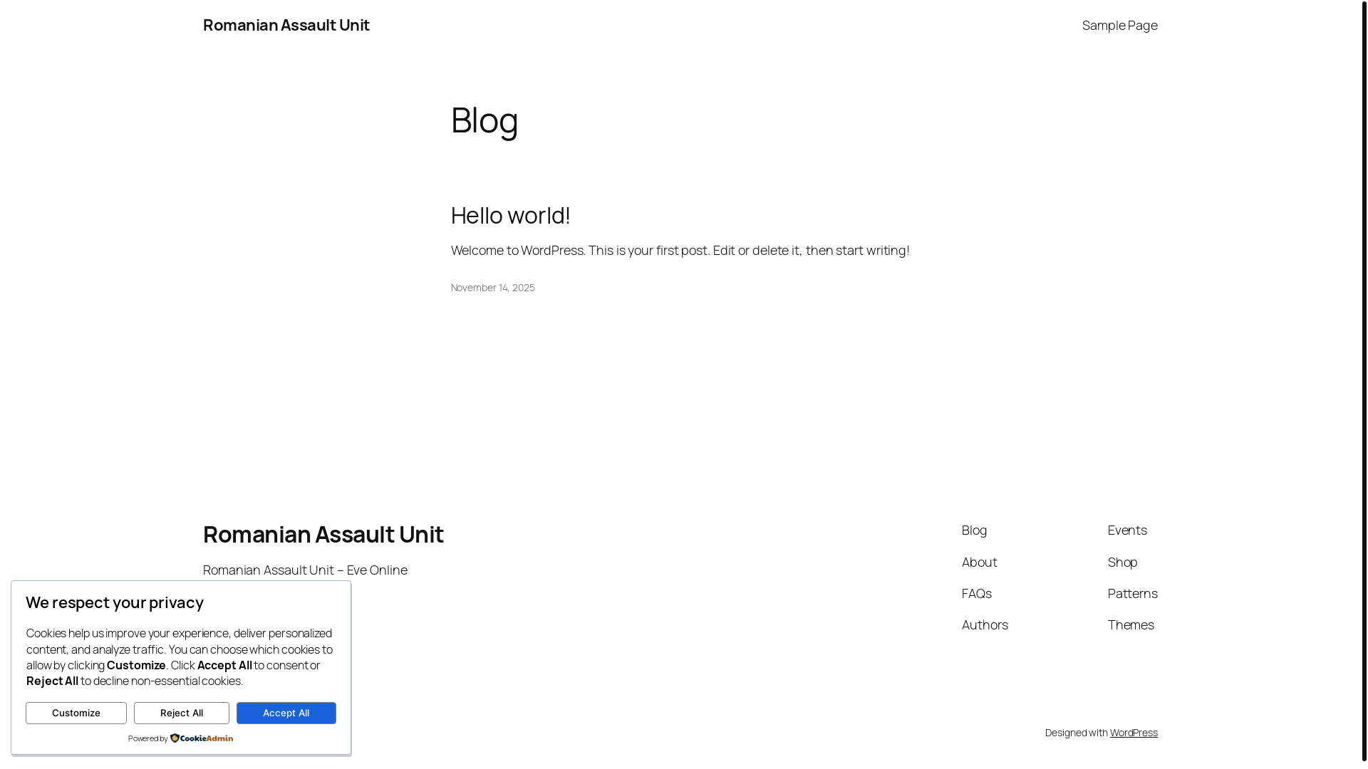 website screenshot of https://rau-eve.ro/