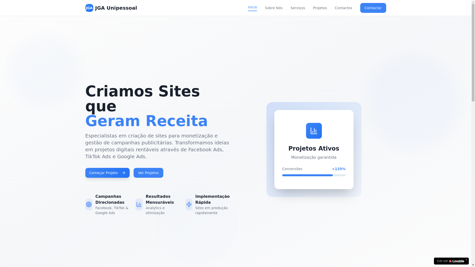 website screenshot of https://jgaunipessoal.com/