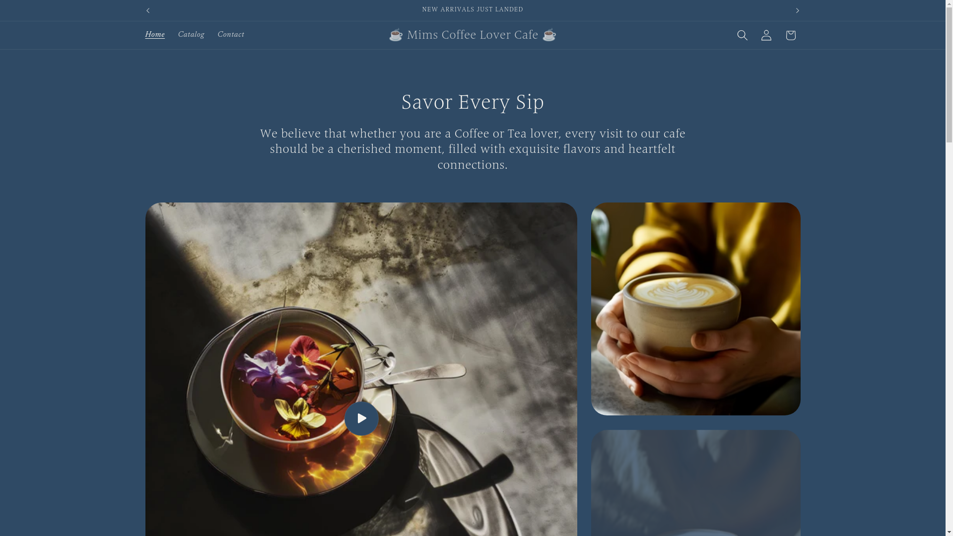 website screenshot of https://mimscoffeelovercafe.com/