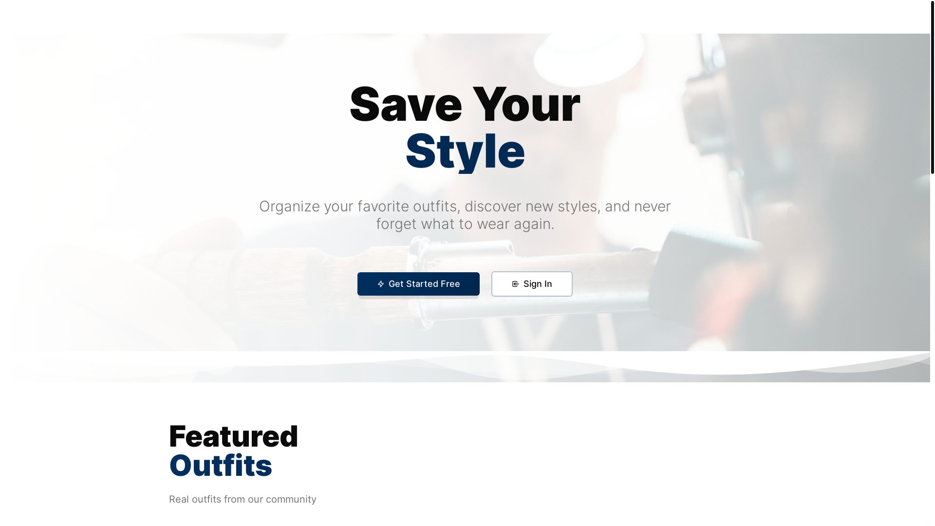 website screenshot of https://outfitsave.com/