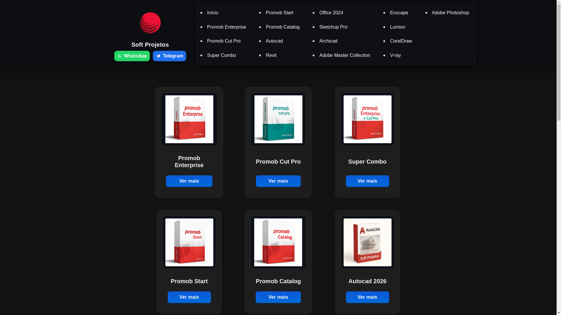 website screenshot of https://softprojetos.pages.dev/