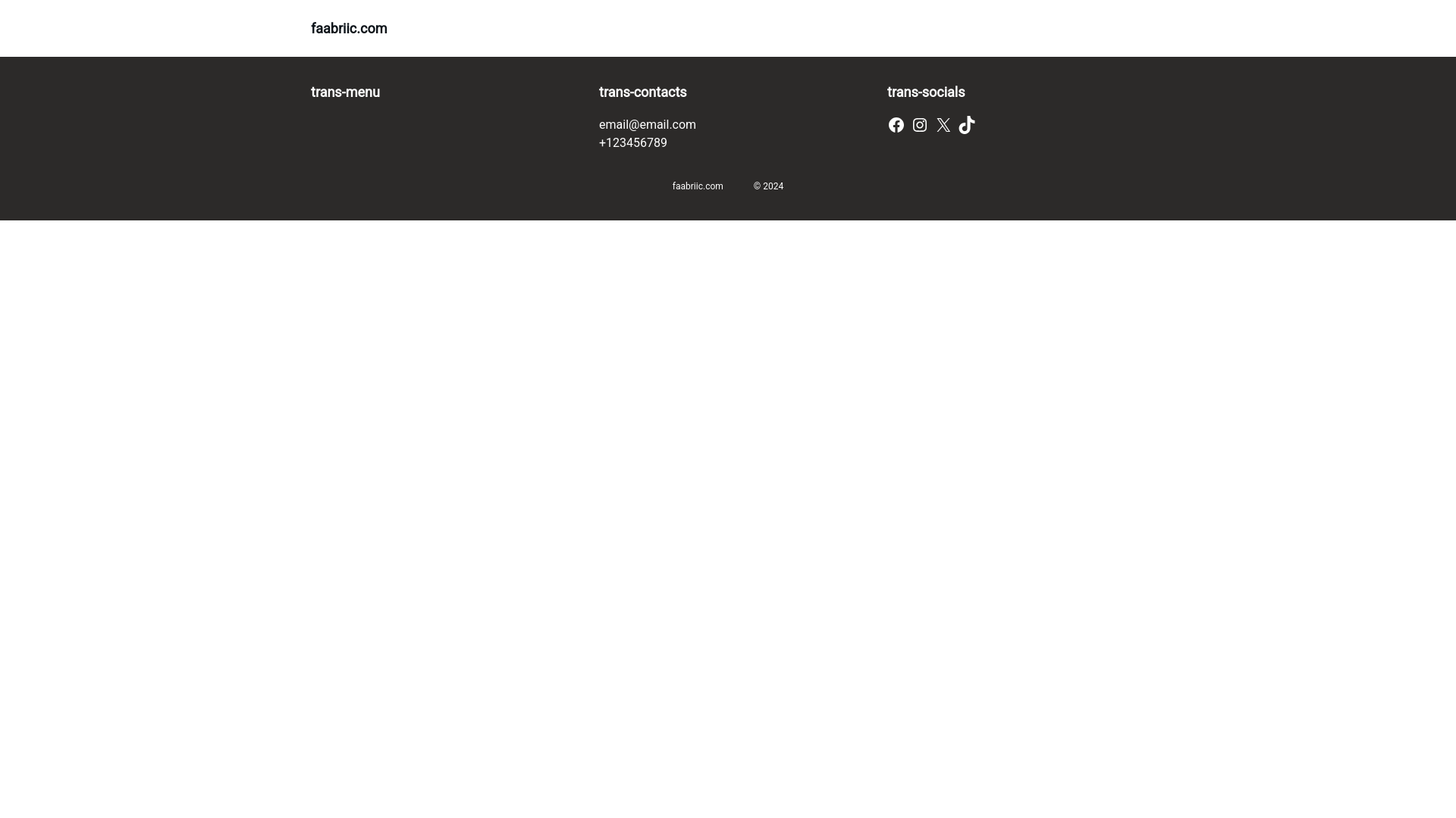 website screenshot of https://faabriic.com/