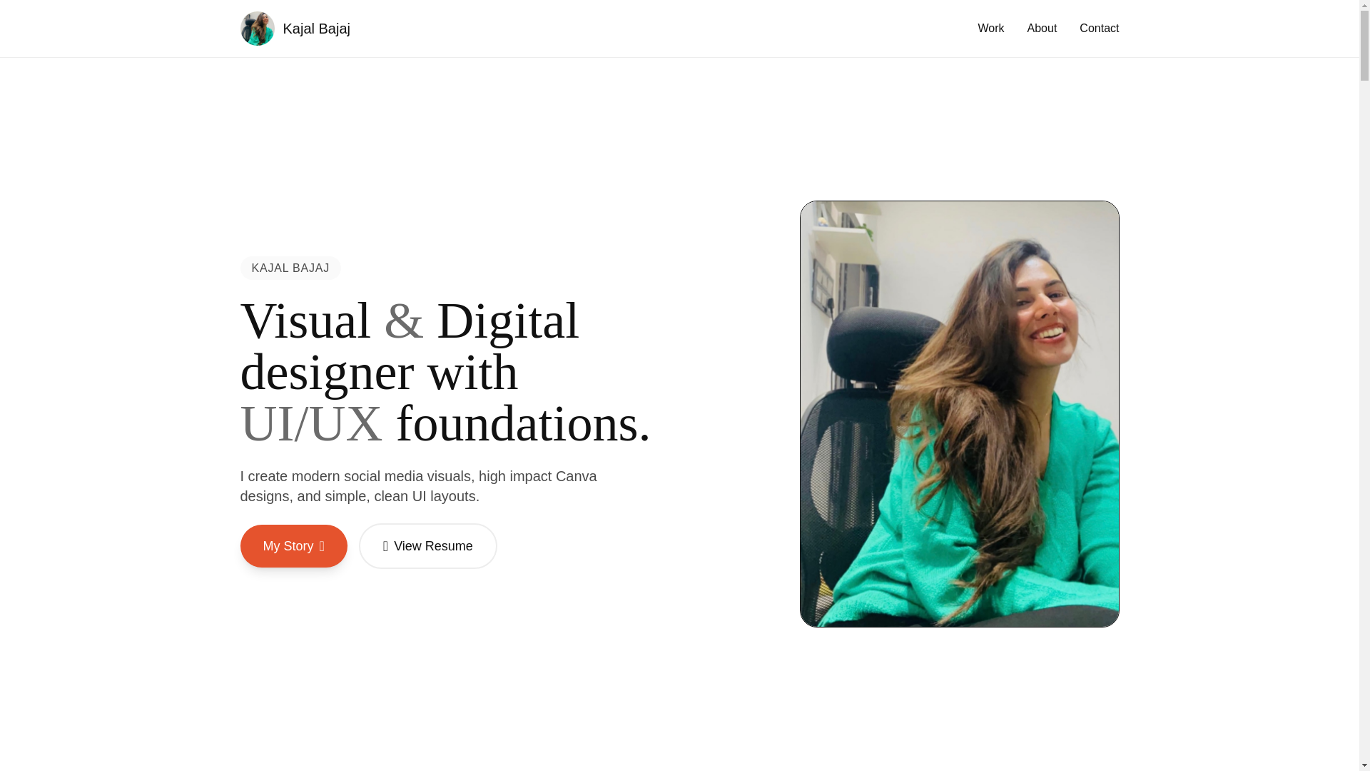 website screenshot of https://kajalbajaj.com/