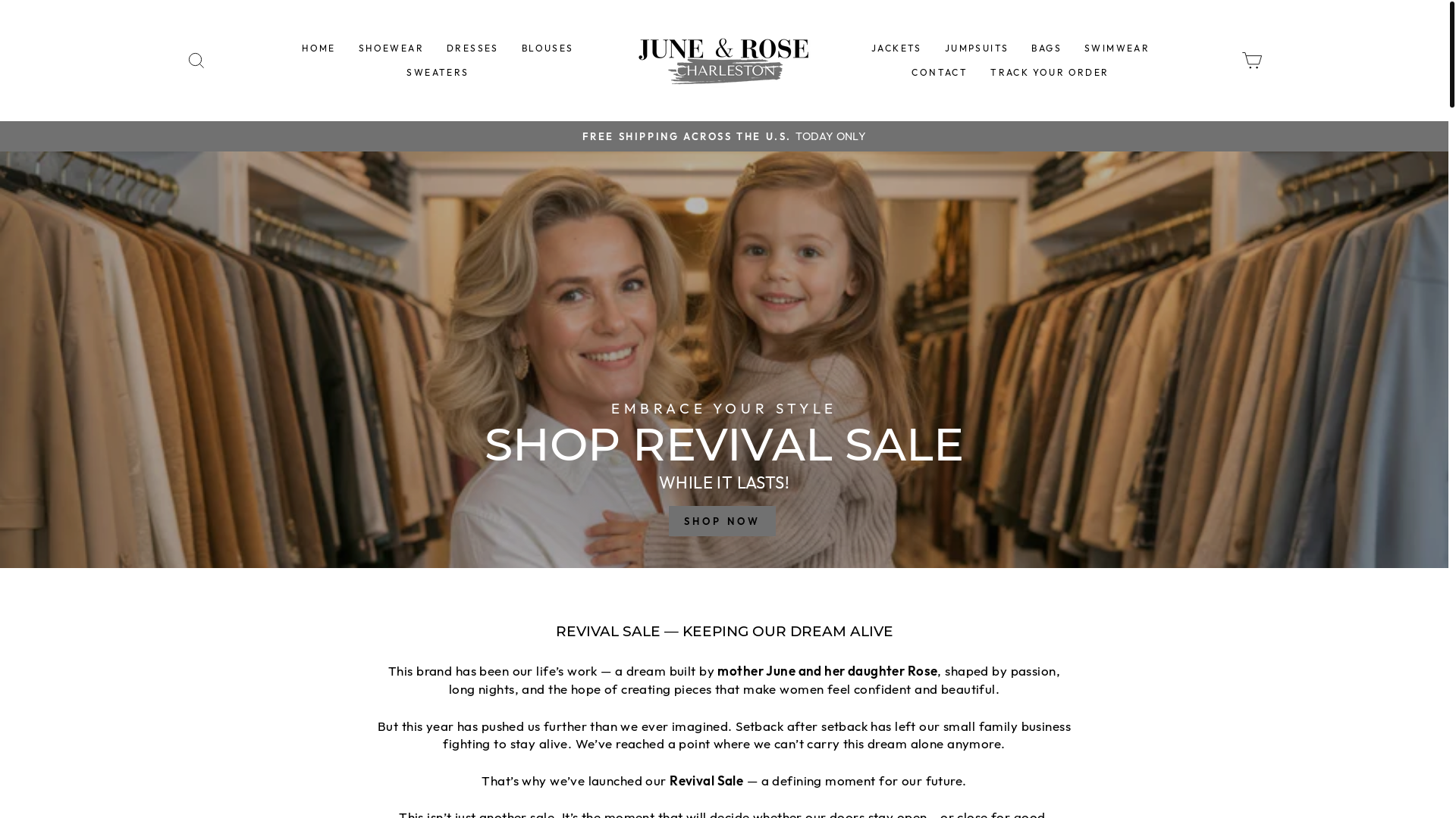 website screenshot of https://junerose-charleston.com/