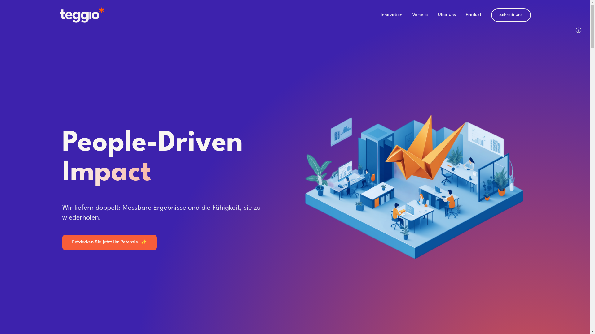 website screenshot of https://teggio-landing.pages.dev/