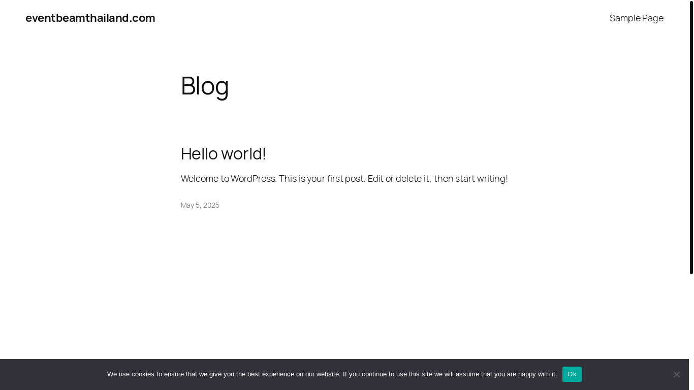 website screenshot of https://eventbeamthailand.com/