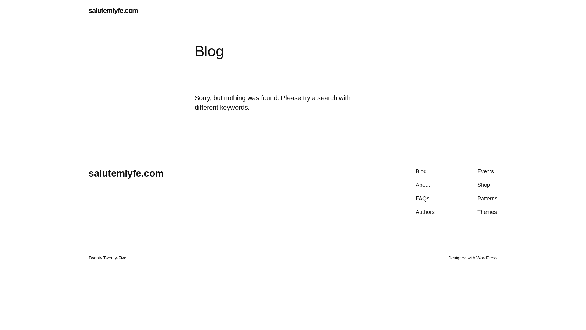 website screenshot of https://salutemlyfe.com/