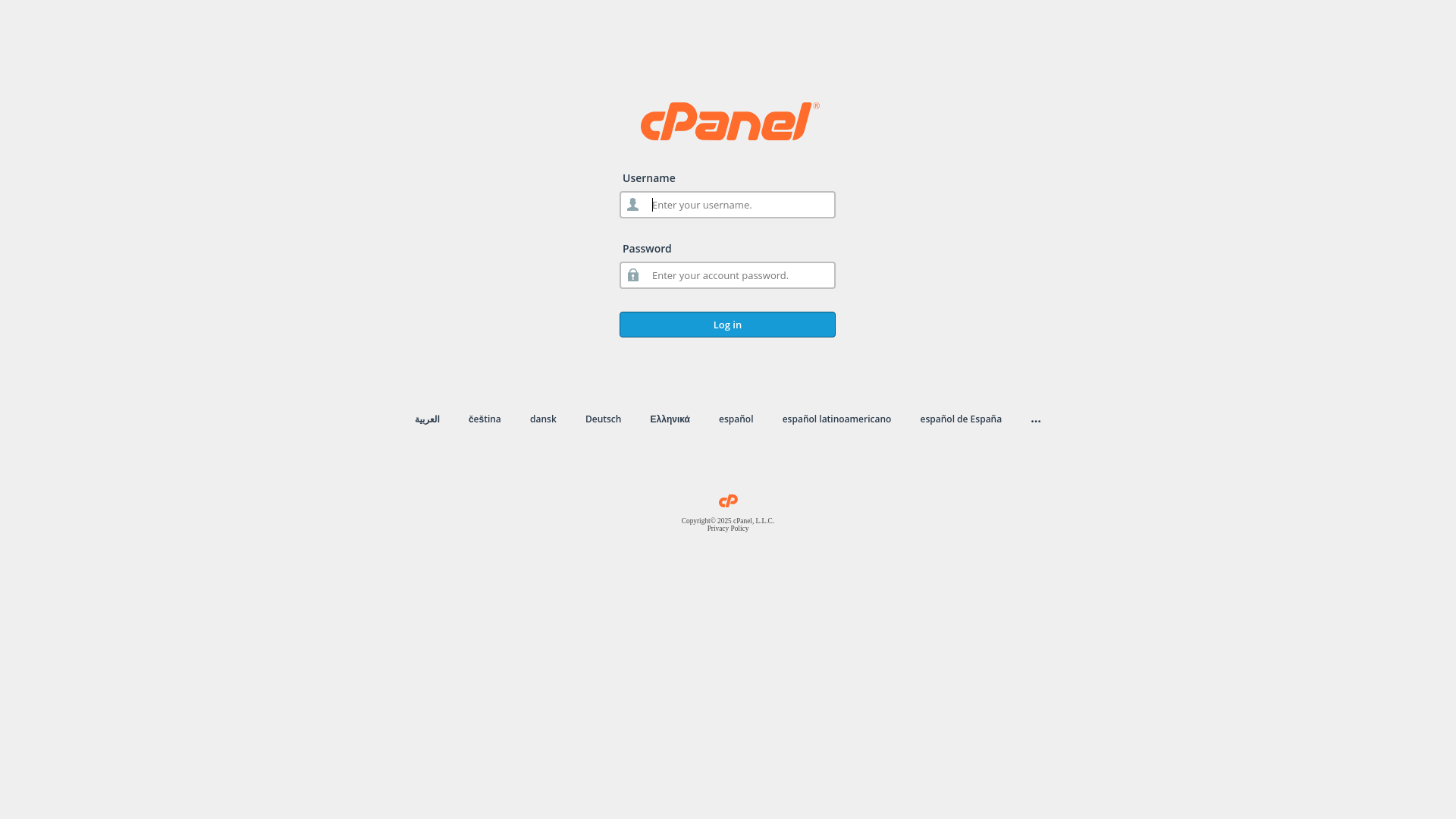 website screenshot of https://cpanel.unid.es/