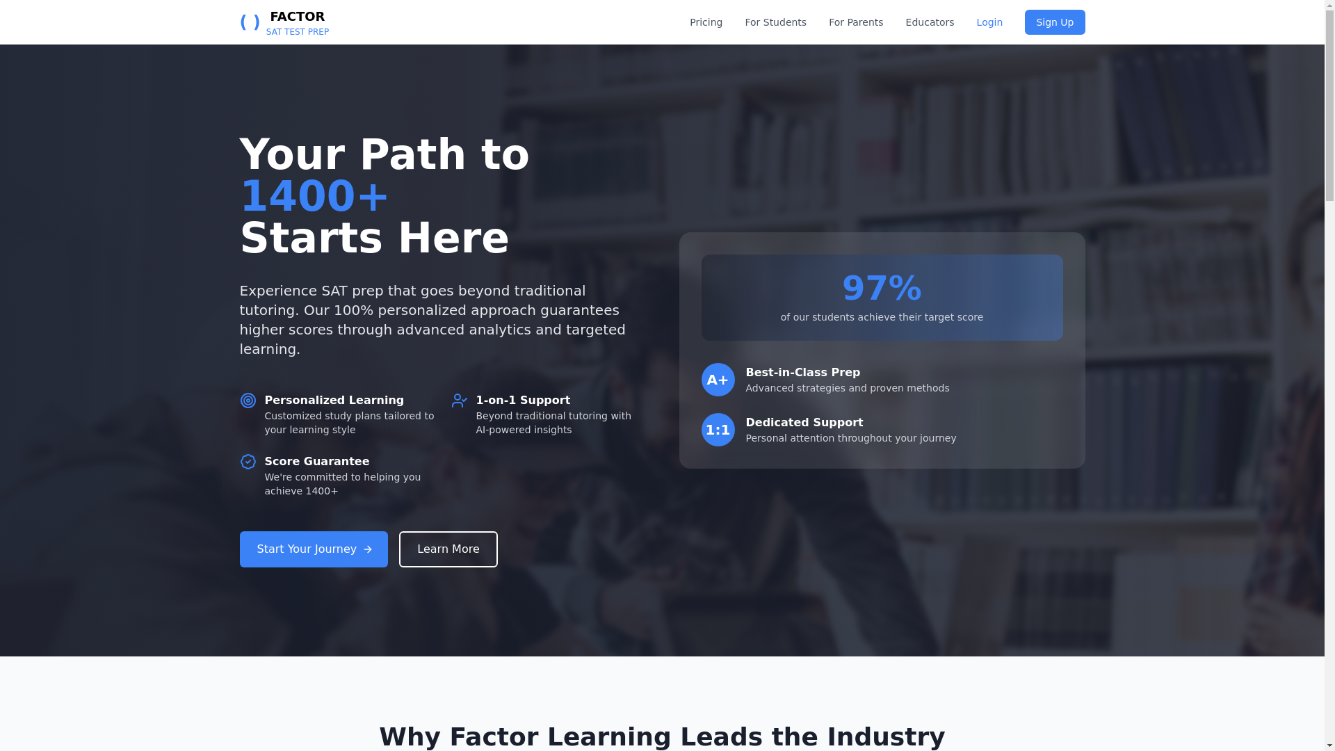 website screenshot of https://factor-learning-app.pages.dev/