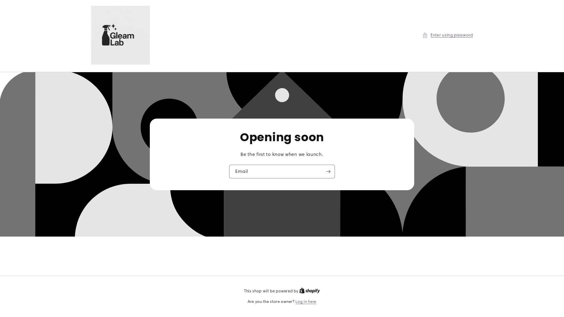 website screenshot of https://gleamlab.store/