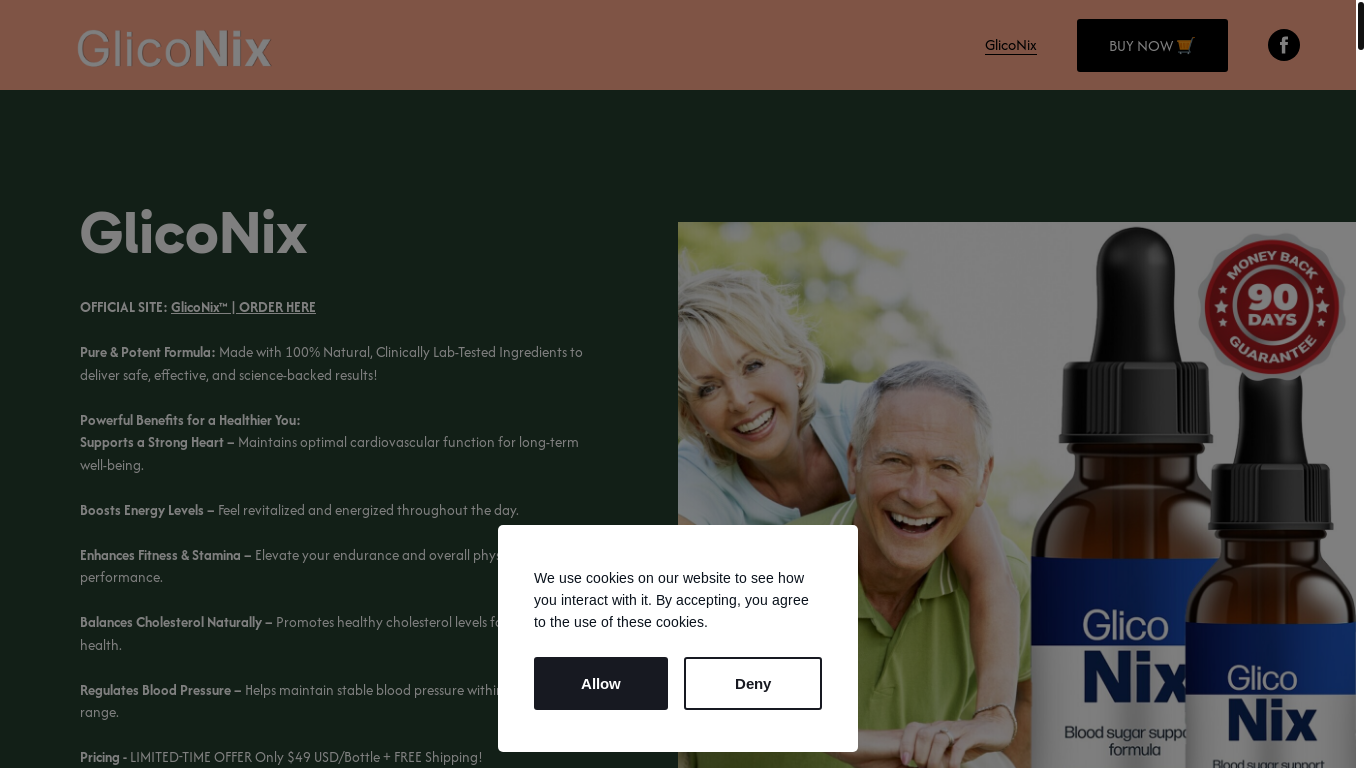 website screenshot of https://gliconix.mywebselfsite.net/