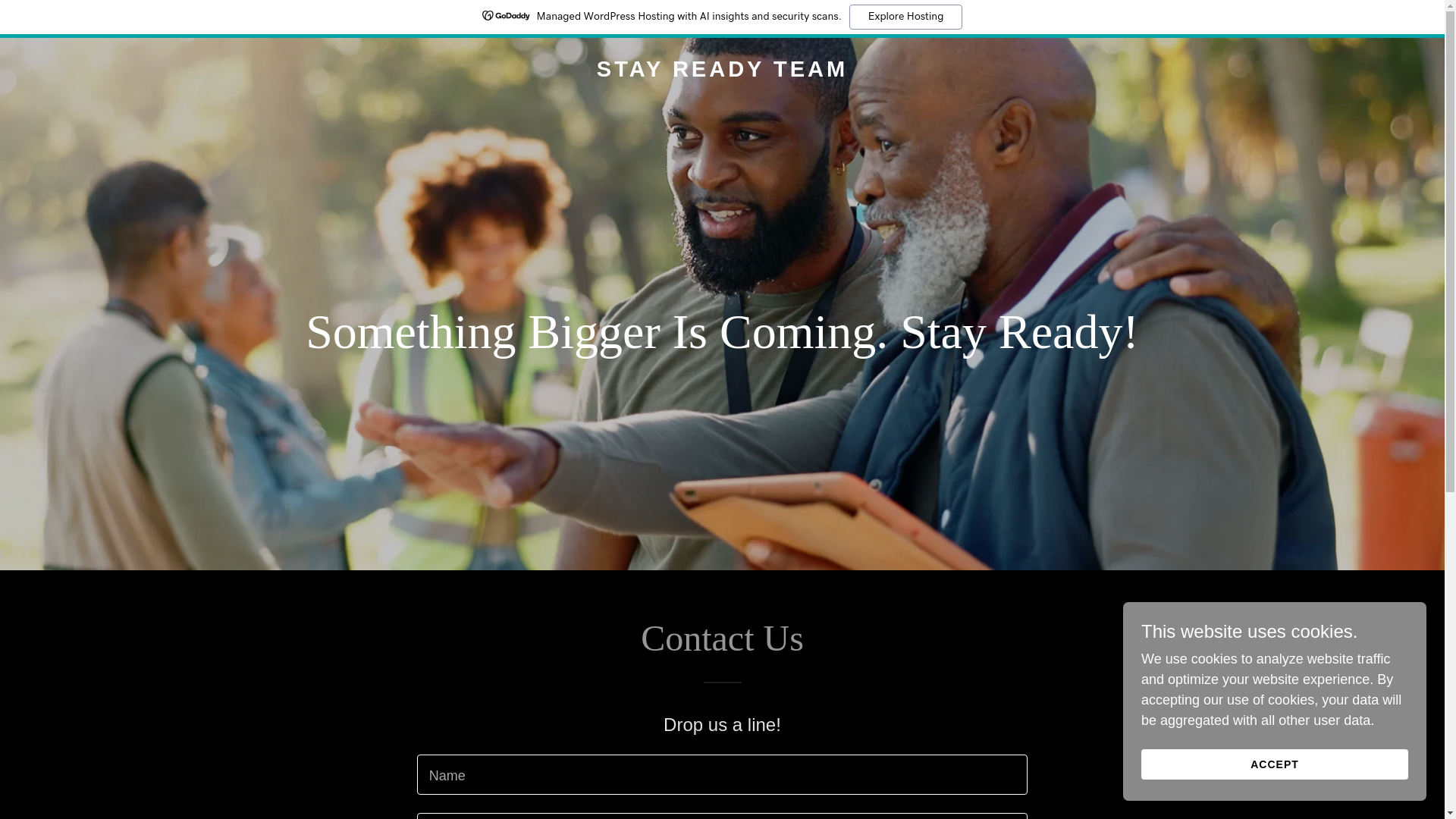 website screenshot of https://stayreadyteam.org/