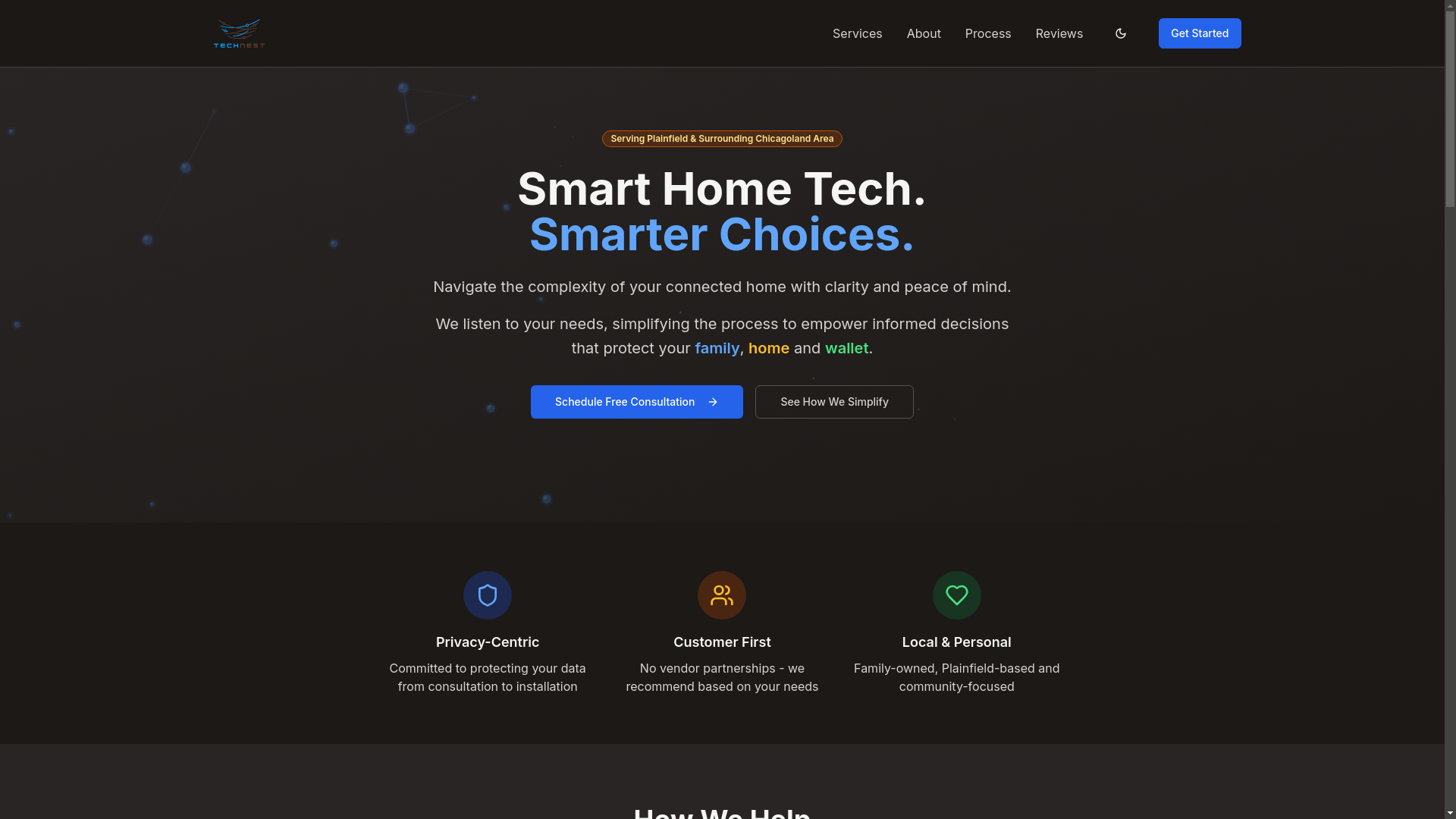 website screenshot of https://technestpros.co/