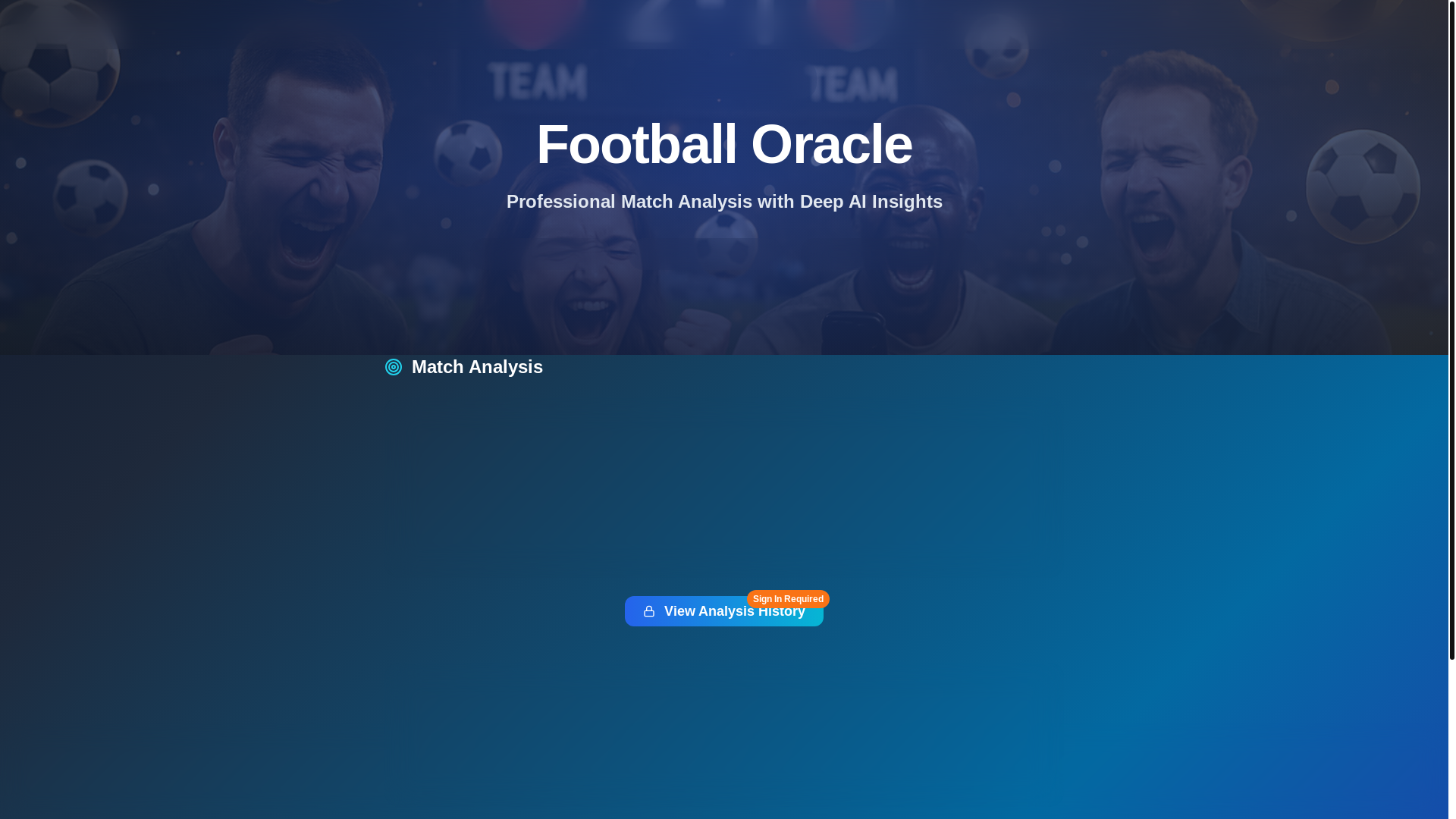 website screenshot of https://footballoracle.xyz/