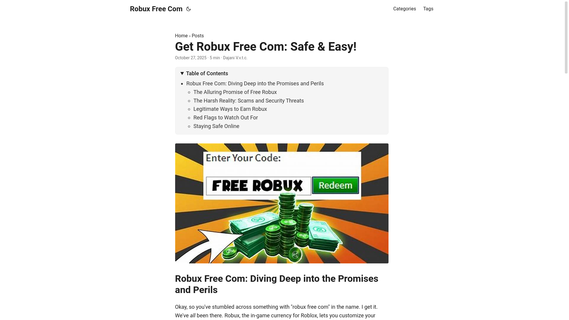 website screenshot of https://robux-free-com.pages.dev/