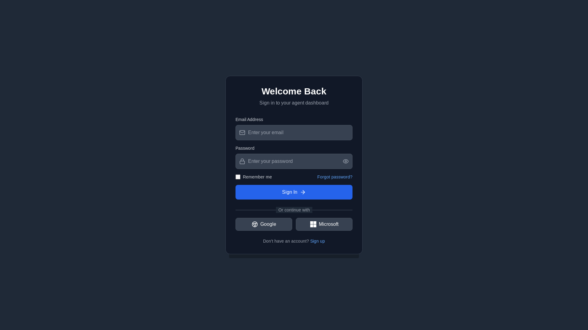 website screenshot of https://agent-dashboard-8dq.pages.dev/