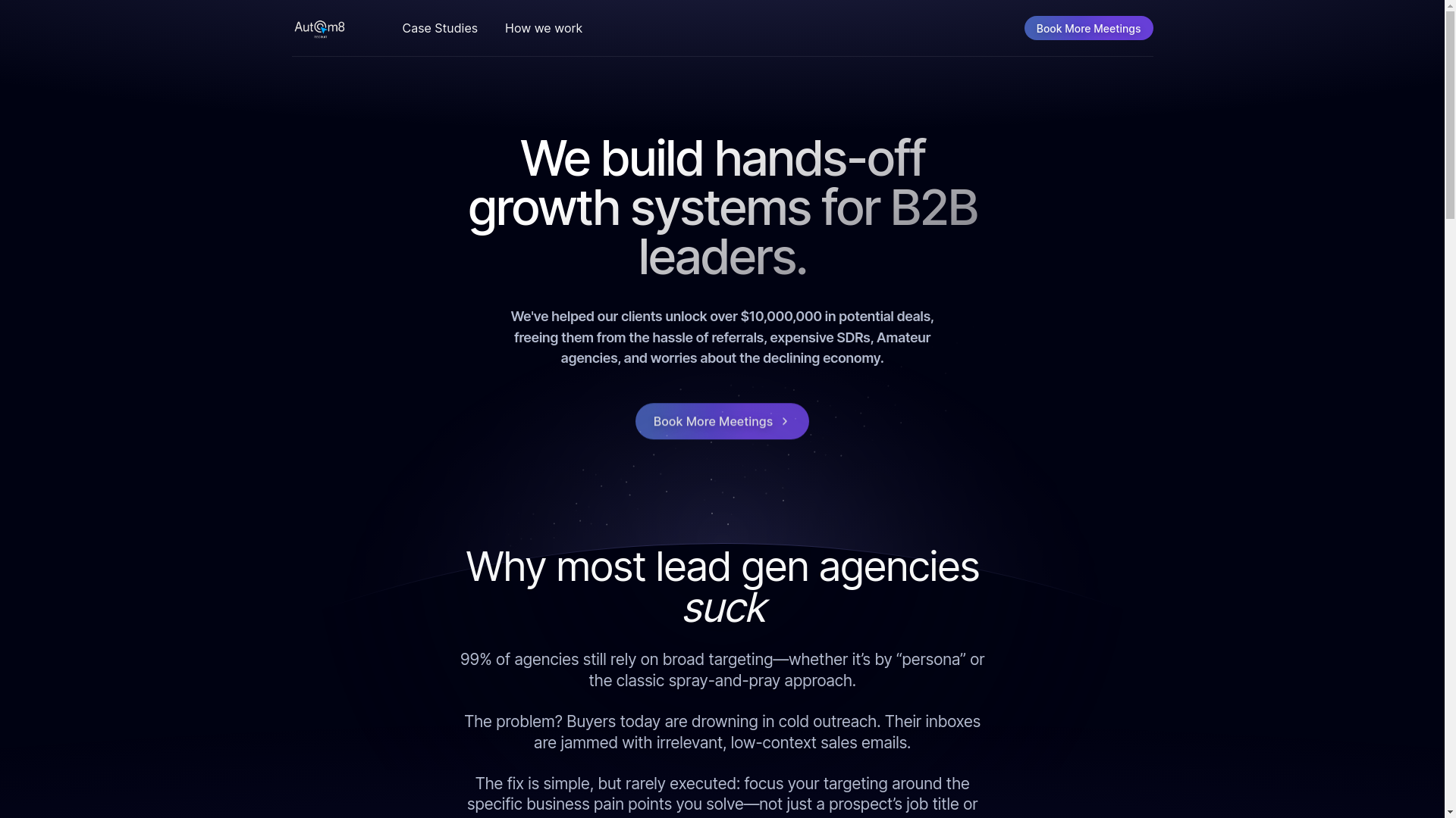 website screenshot of https://autom8recruitinc.com/
