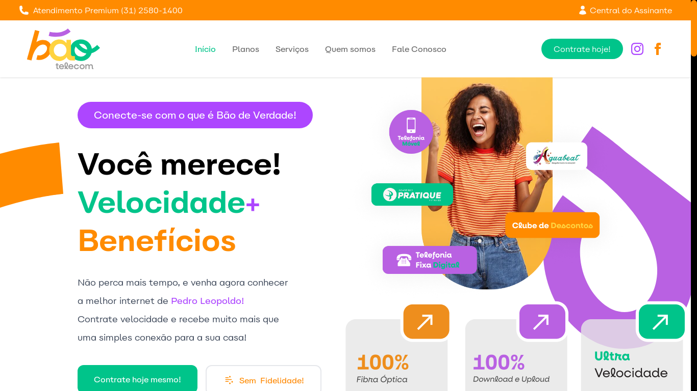 website screenshot of https://bao-telecom.pages.dev/