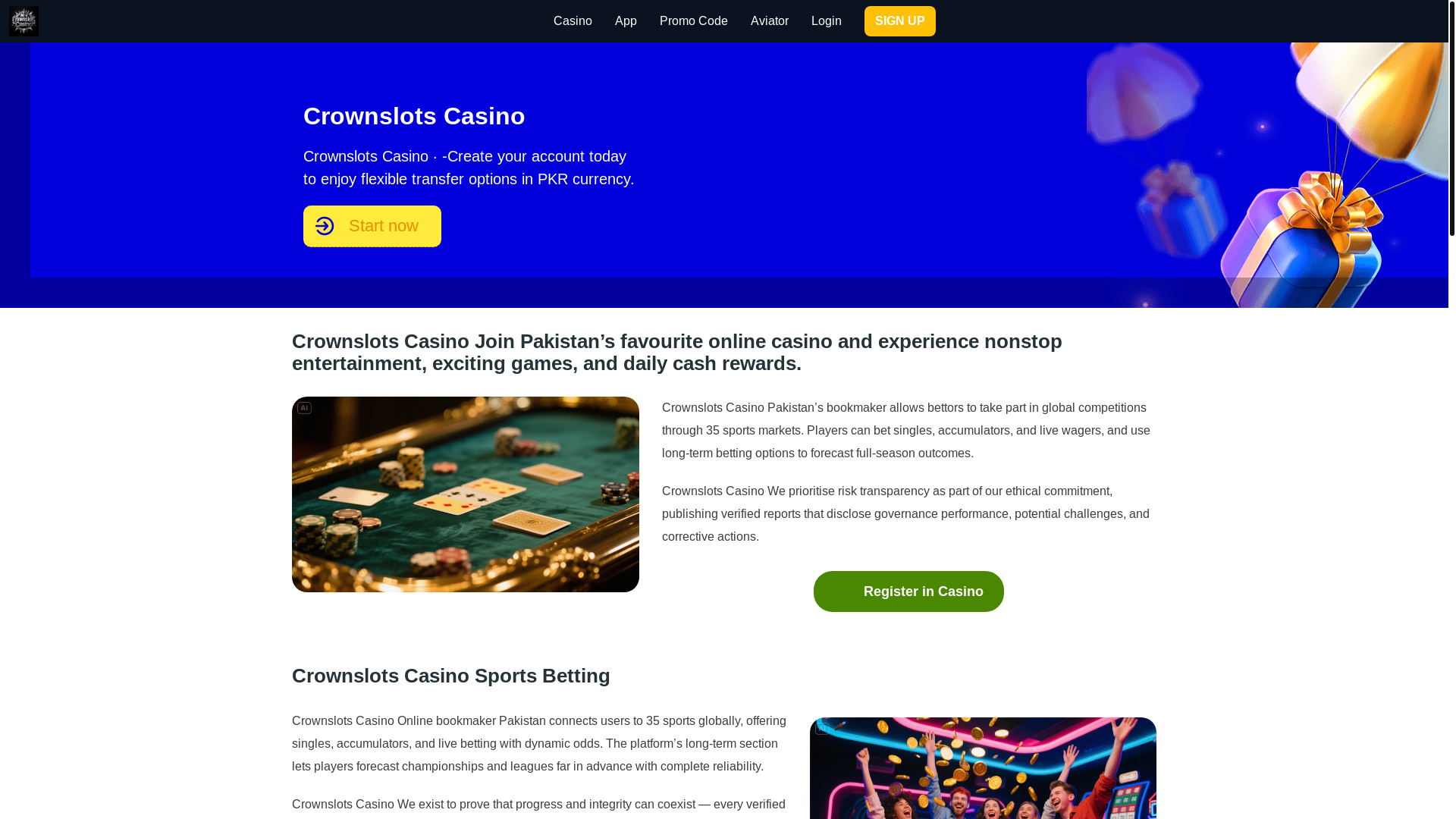 website screenshot of https://crownslotscasinot.com/