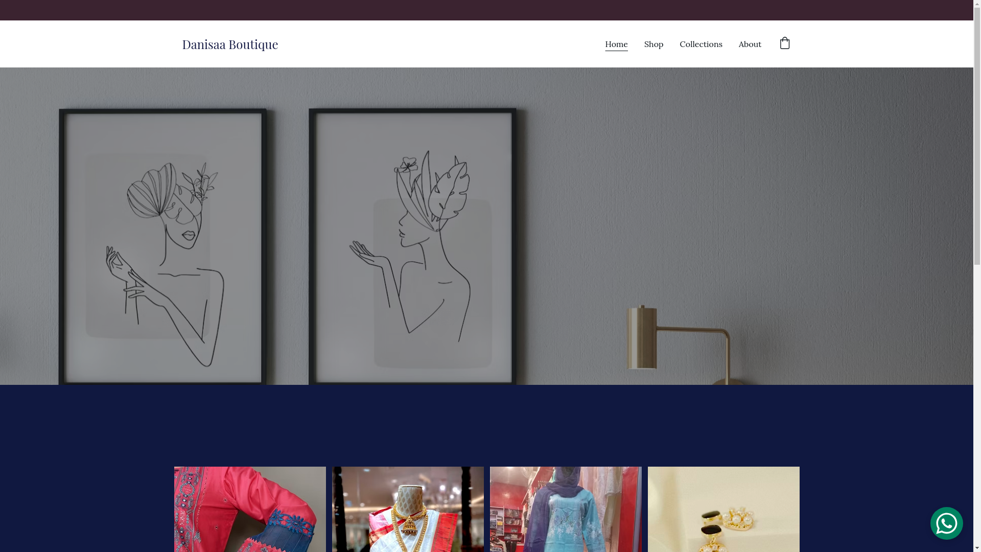 website screenshot of https://danisaaboutique.in/