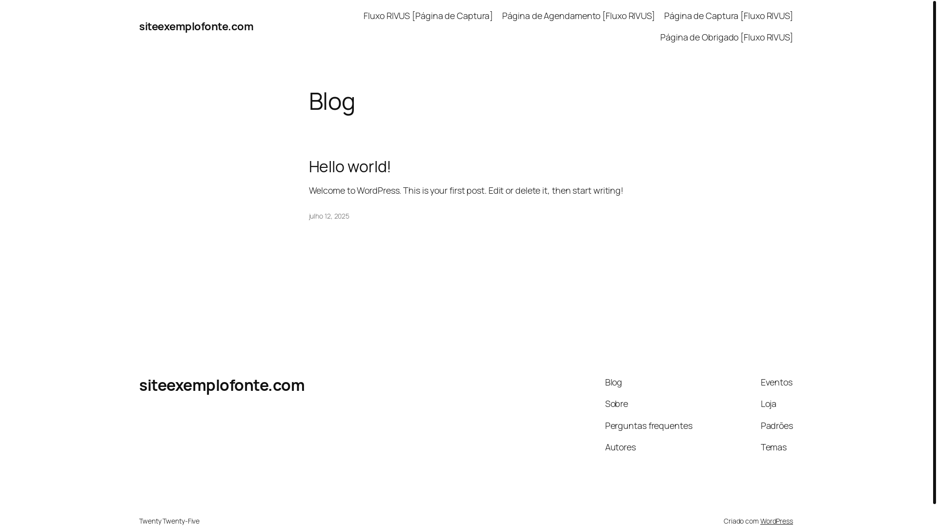 website screenshot of https://siteexemplofonte.com/