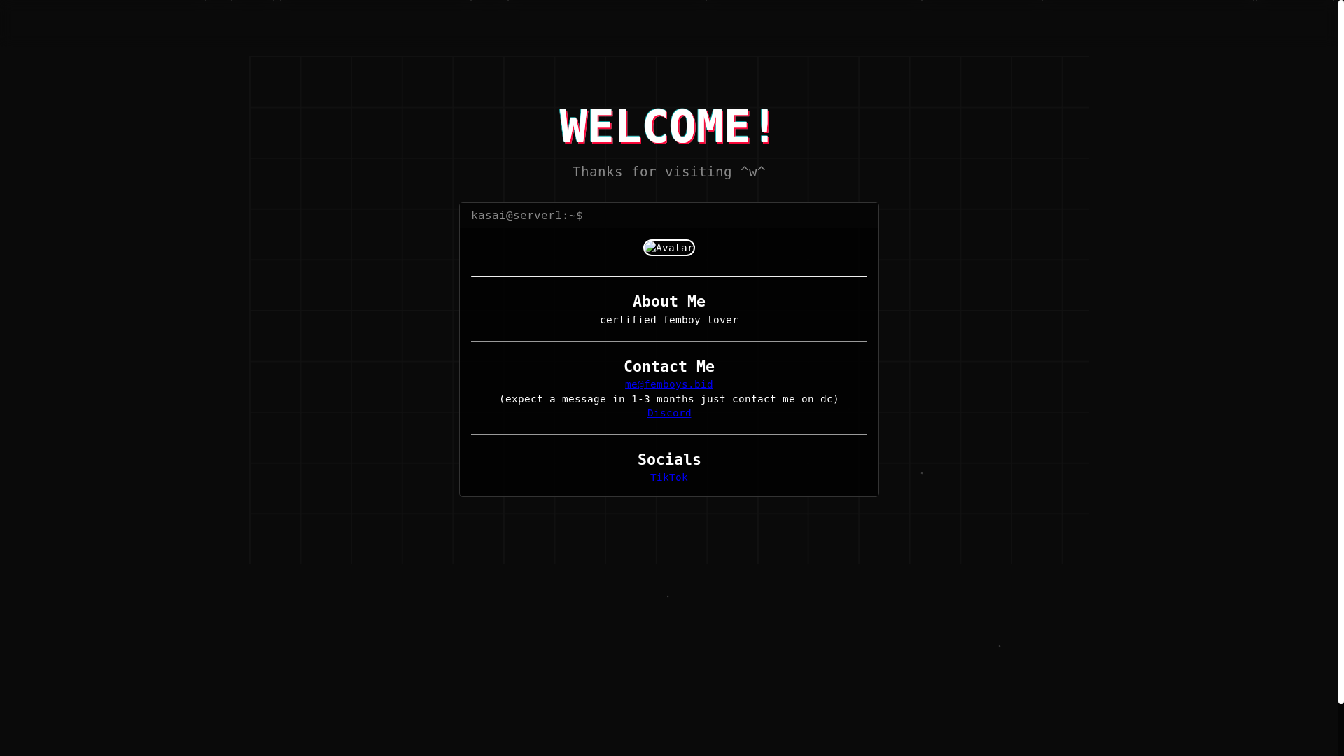 website screenshot of https://kasaipersonalsite.pages.dev/