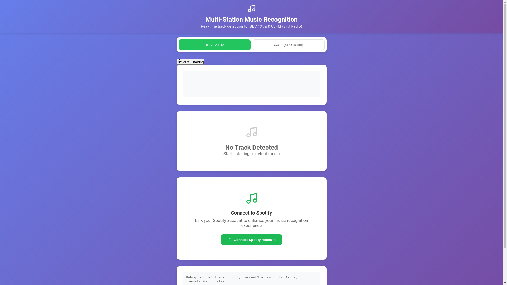 website screenshot of https://music-recognition-app.pages.dev/