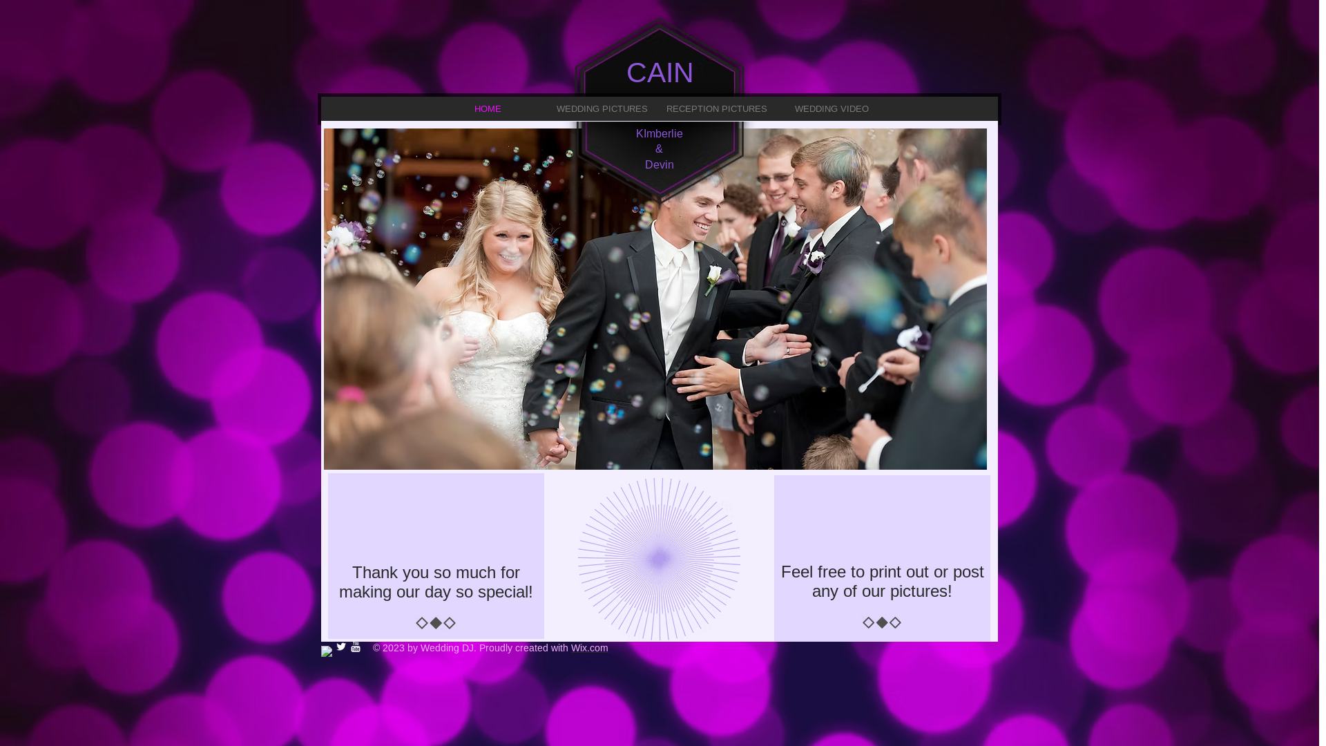website screenshot of https://cainwedding09062014.com/