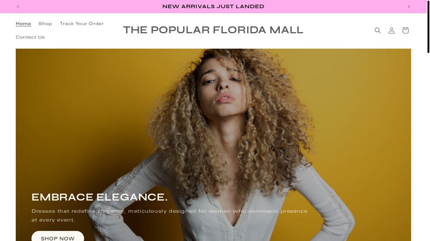 website screenshot of https://thefifthavenueonlineshop.shop/