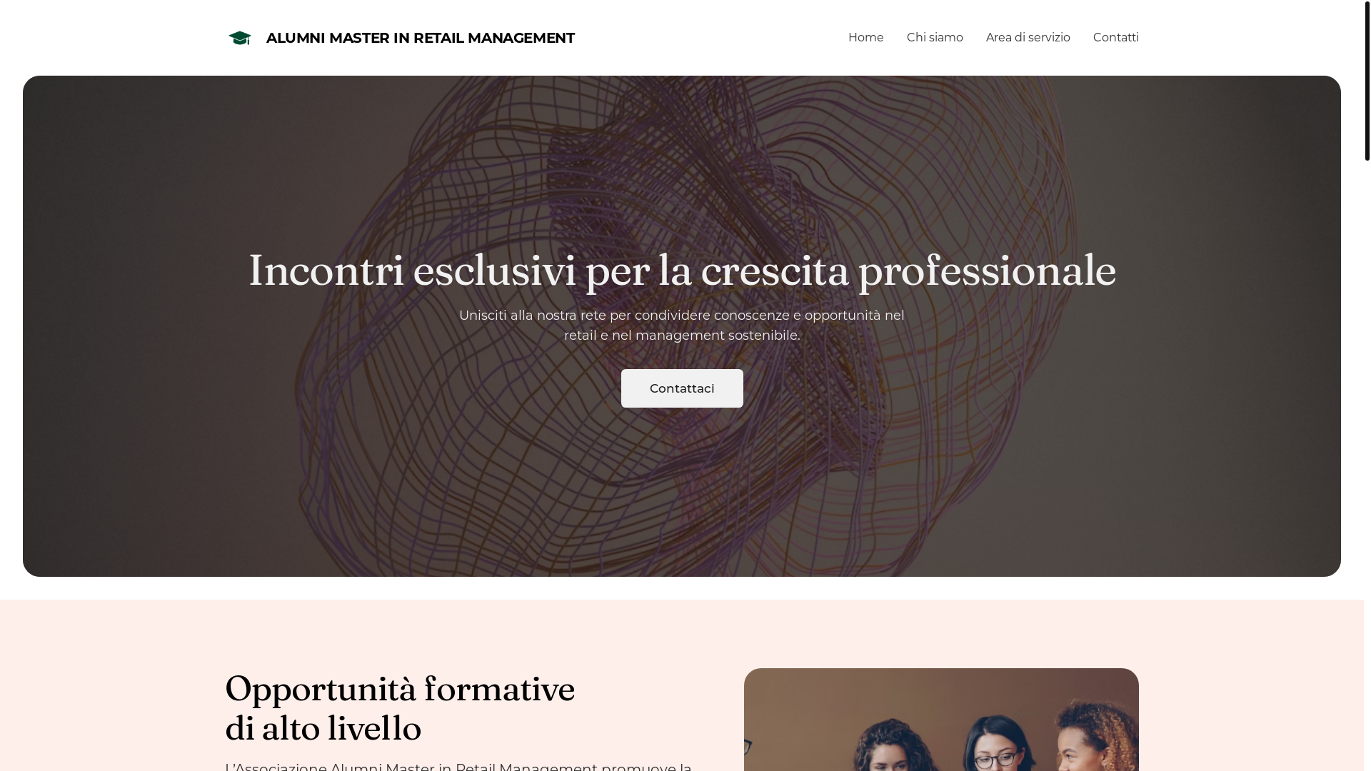website screenshot of https://alumnimasteraps.it/
