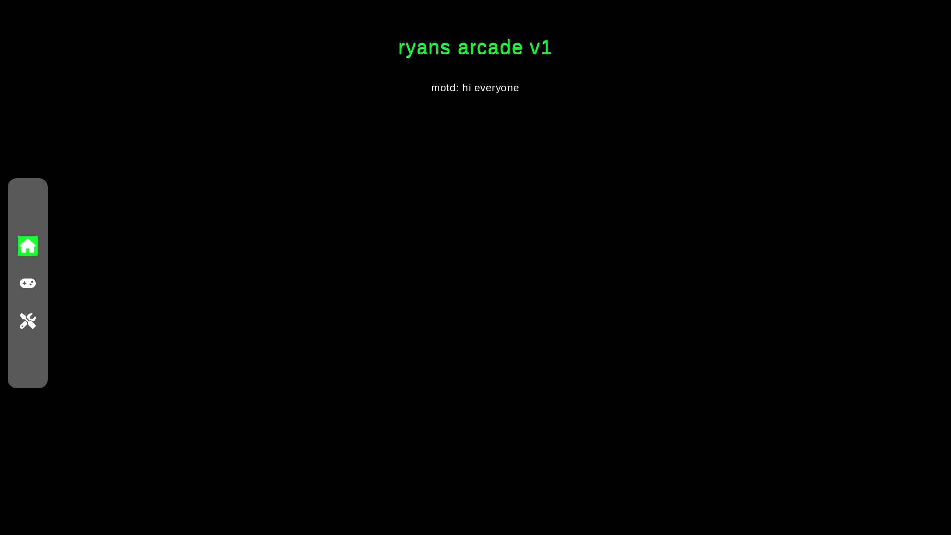 website screenshot of https://ryansarcade.fun/