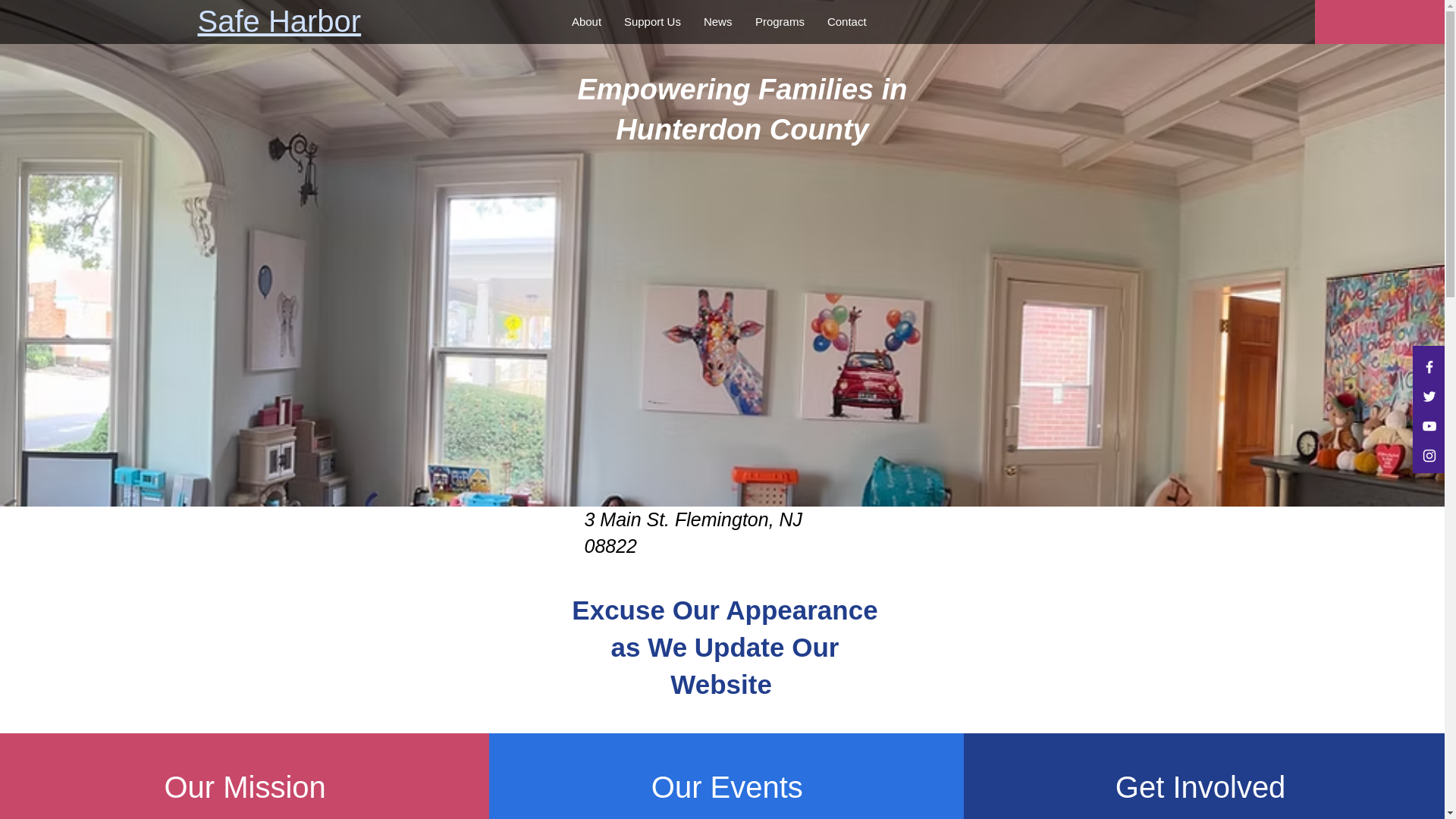 website screenshot of https://harborofhopenj.org/