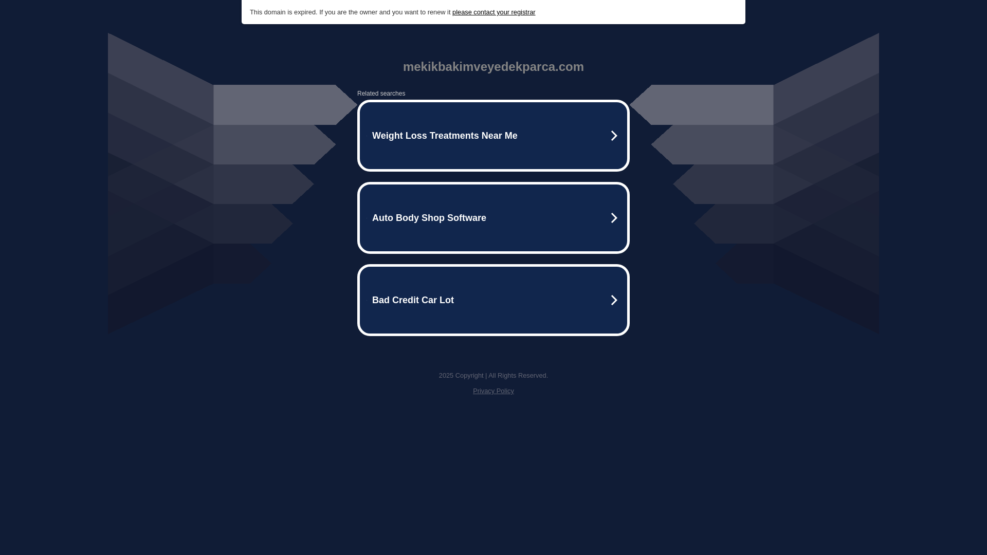 website screenshot of https://mekikbakimveyedekparca.com/