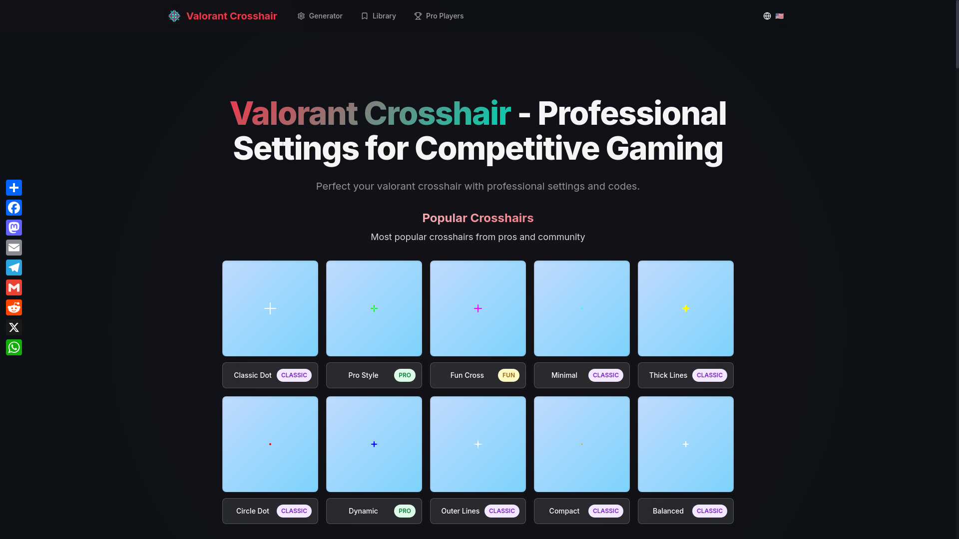 website screenshot of https://valorantcrosshair-dcd.pages.dev/
