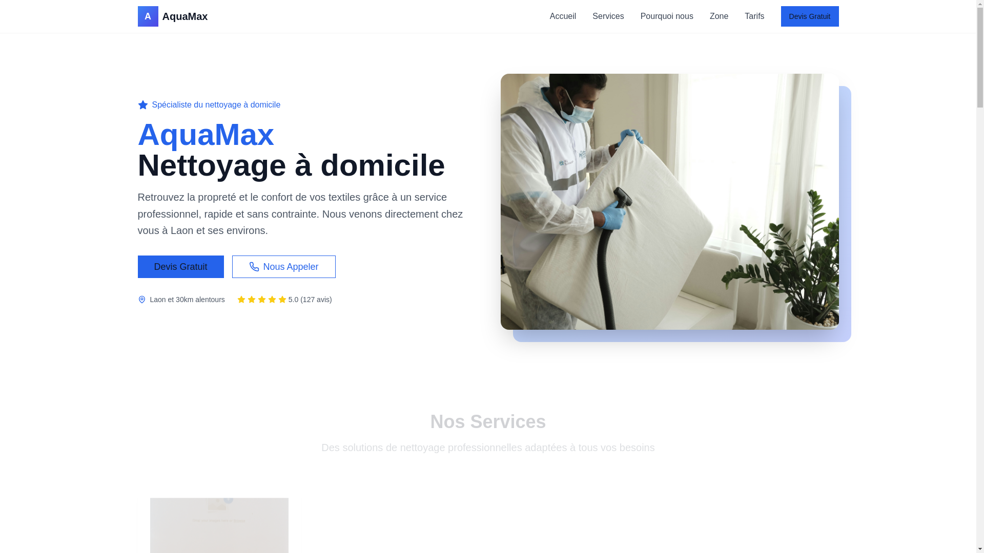 website screenshot of https://aquamax-laon.fr/