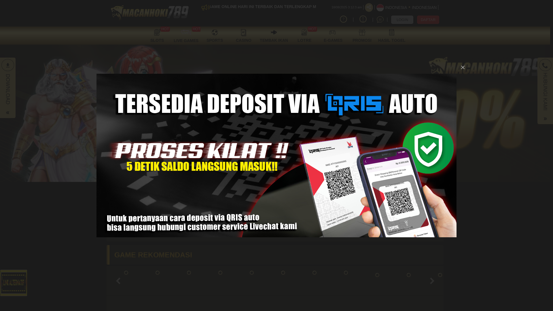 website screenshot of https://2macanhoki789.buzz/