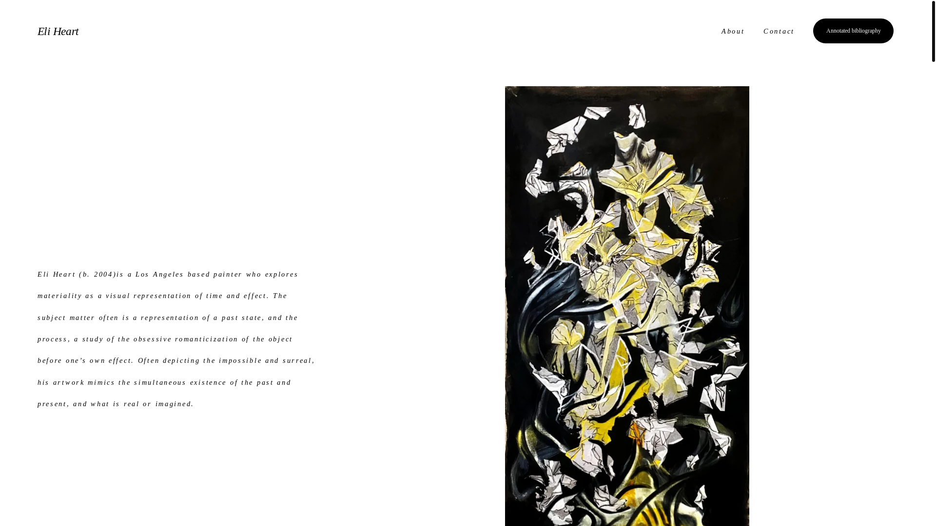 website screenshot of https://eli-heart.com/