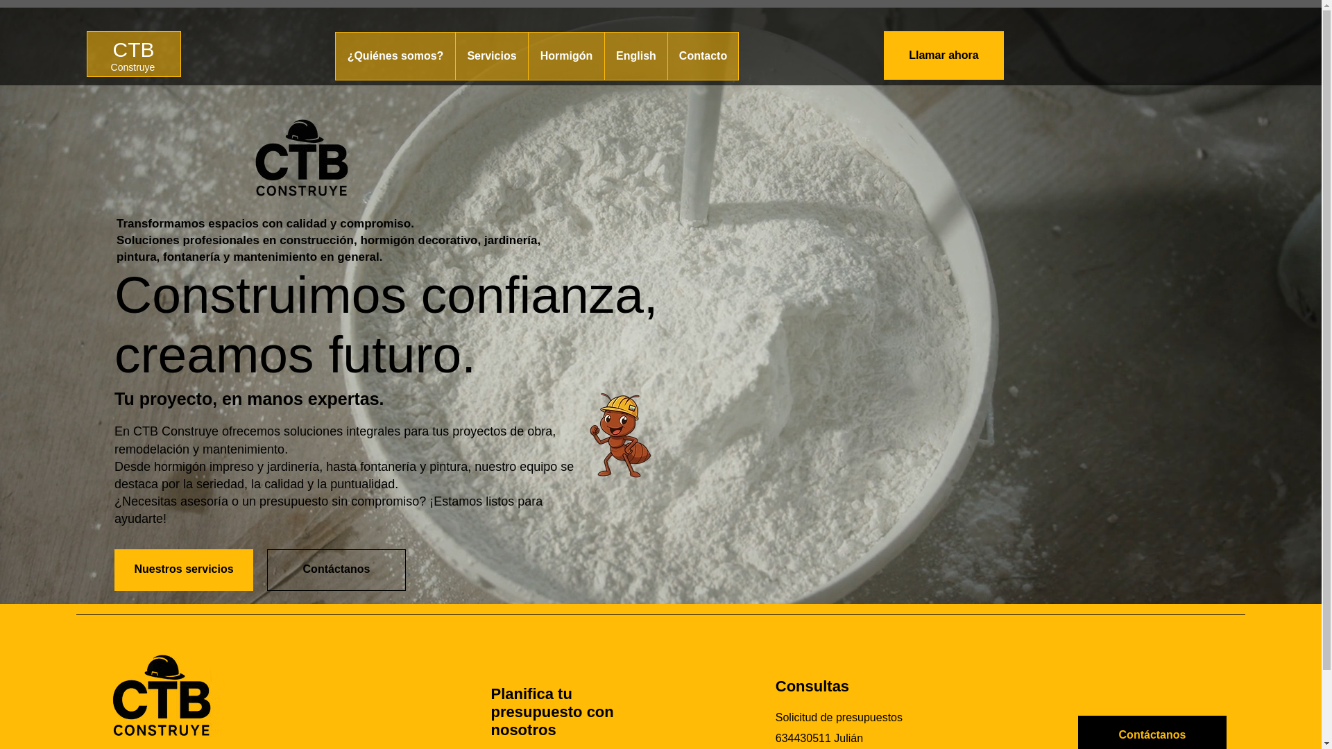 website screenshot of https://ctbconstruye.com/
