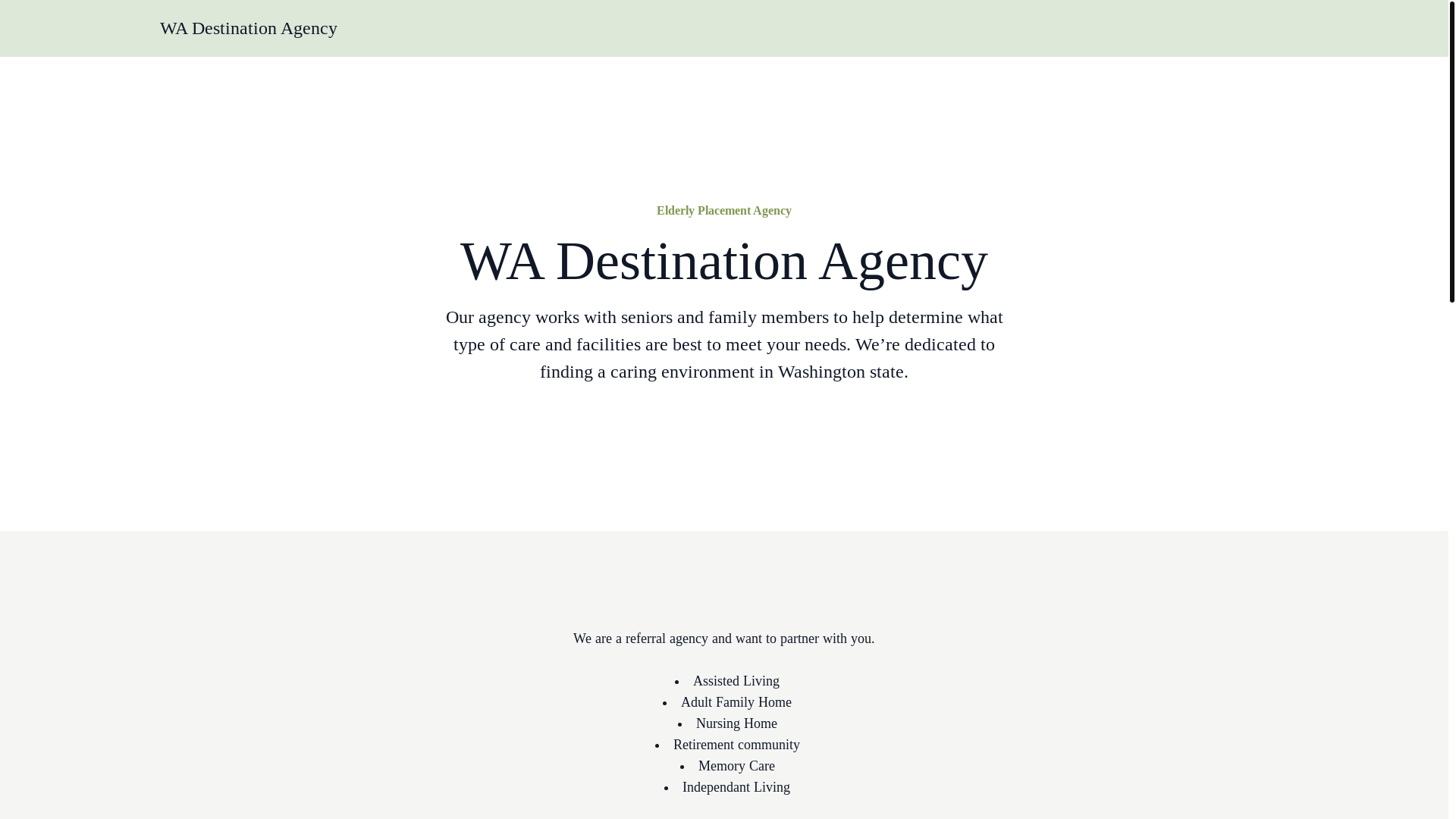 website screenshot of https://wadestination.com/