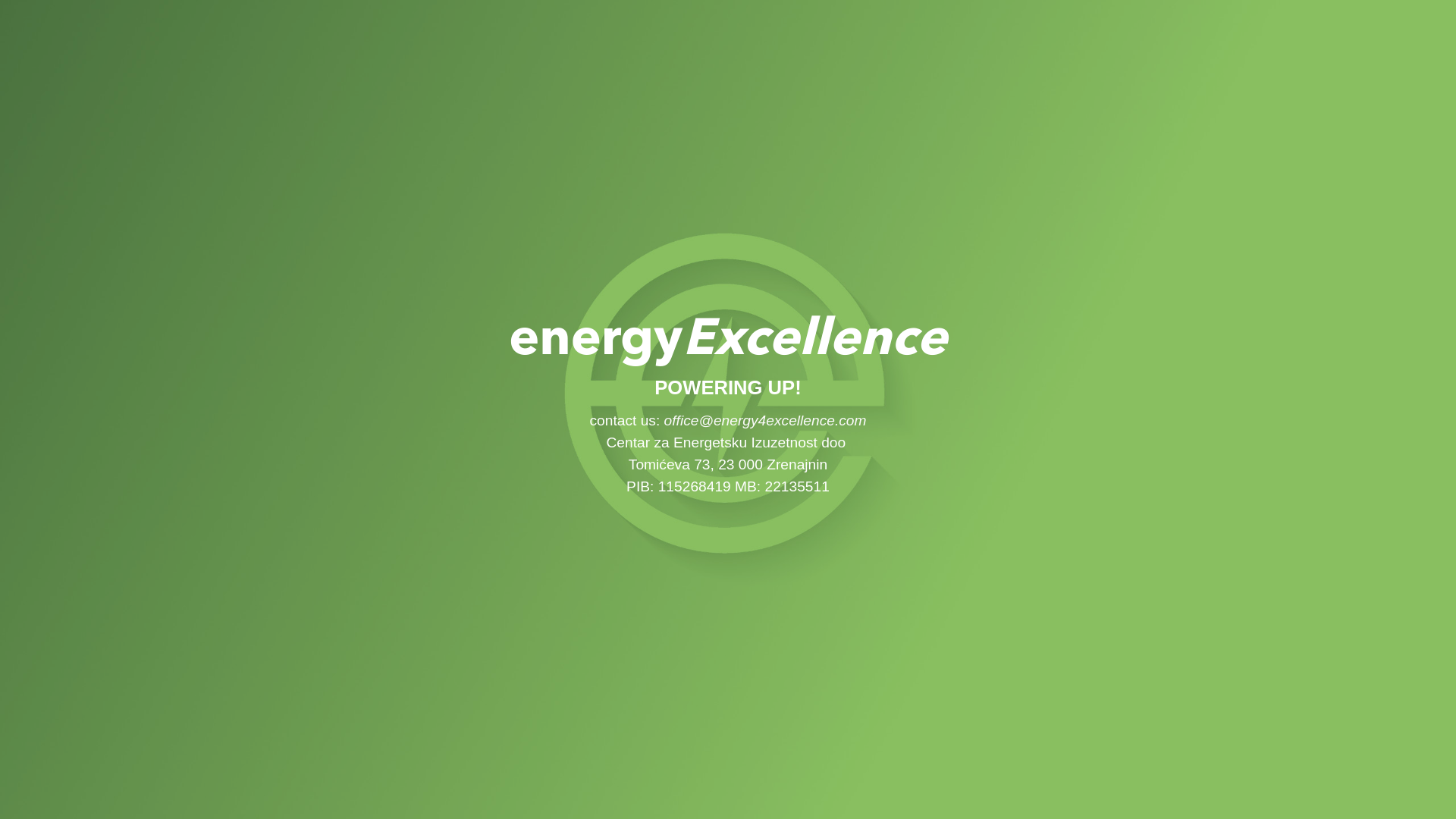 website screenshot of https://energy4excellence.rs/
