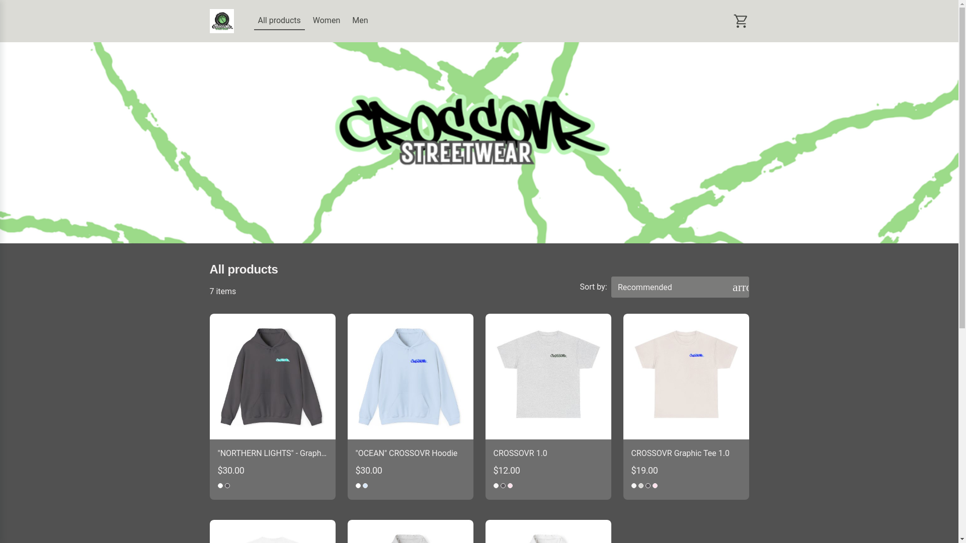website screenshot of https://crossovr.site/
